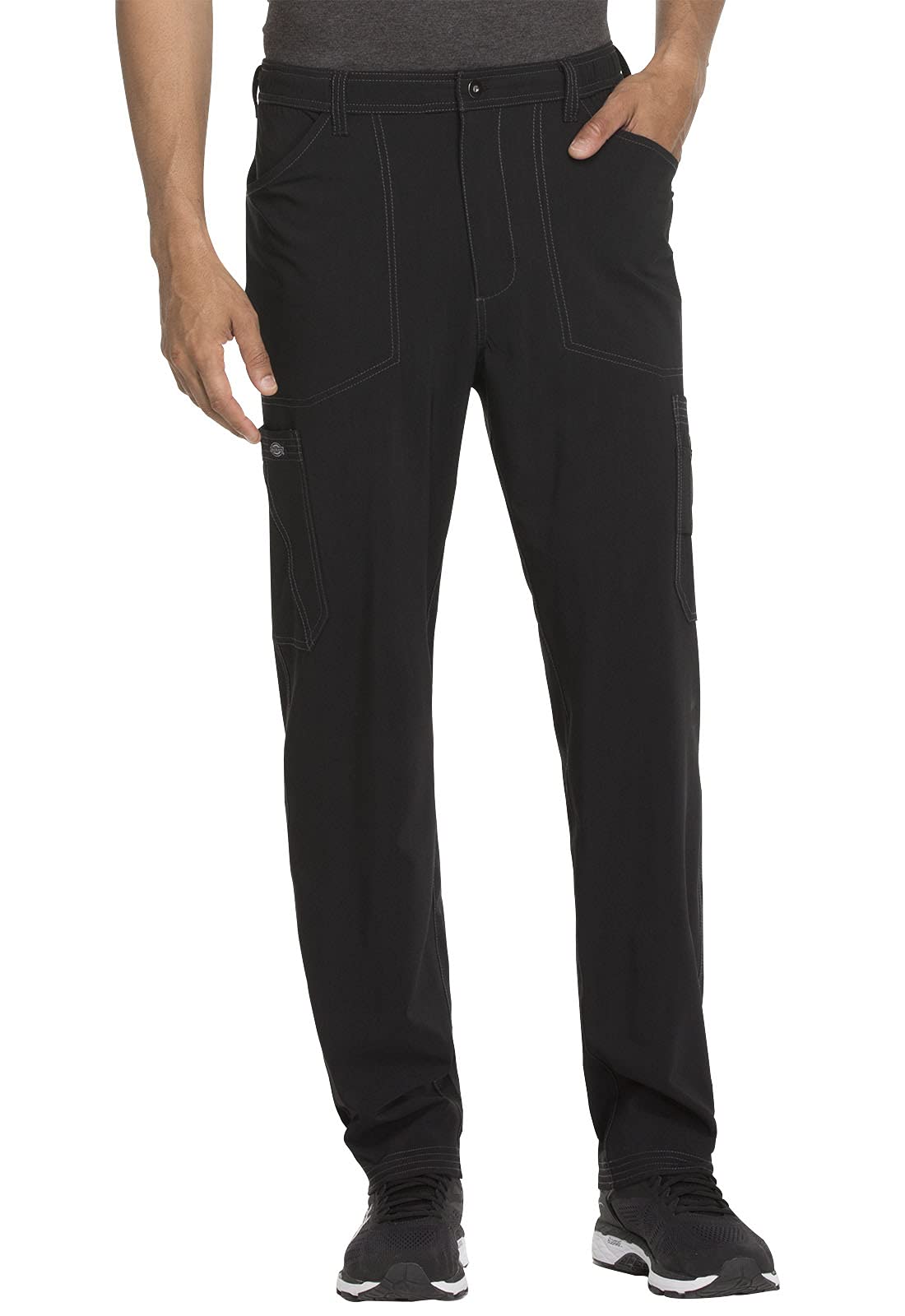 Dickies DK205 Men's Straight Leg Scrubs Pants with Zip Fly & Cargo Pockets - Comfortable Medical Uniform for Doctors, Nurses & Healthcare Professionals - Perfect for Hospital Shifts & Clinical Work