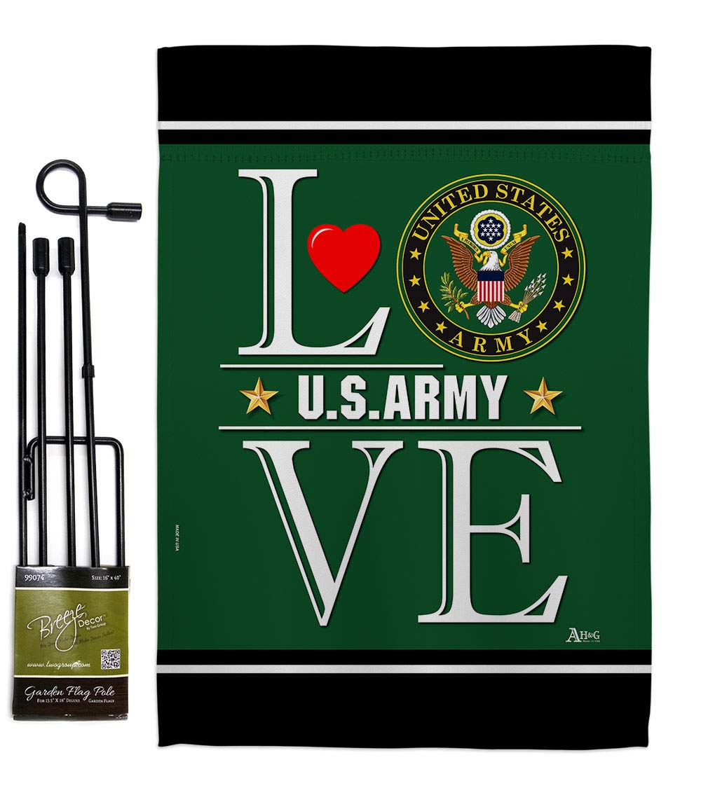 US Army Garden Flag Set - Double-Sided Military Yard Banner for Veterans & Patriotic Decor