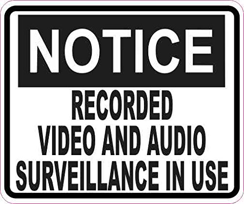 Video and Audio Surveillance Sticker - 3