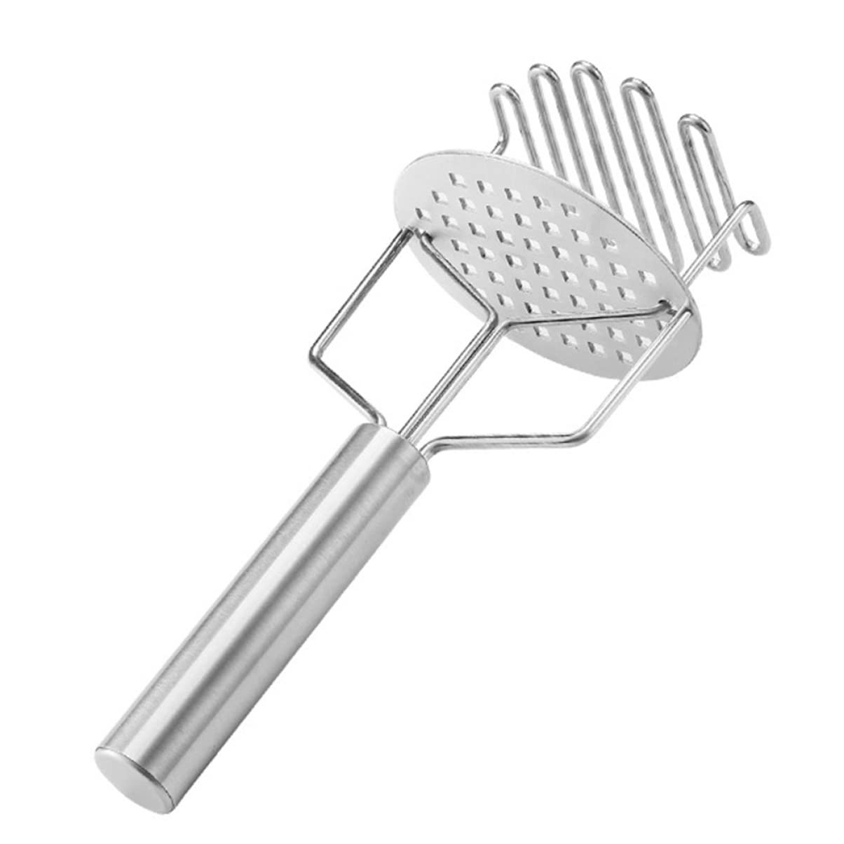 2-Pack Stainless Steel Potato Ricer & Garlic Press - Heavy Duty Kitchen Utensil for Mashing Potatoes, Vegetables, Fruits - Perfect for Home Cooking, Meal Prep & Restaurants