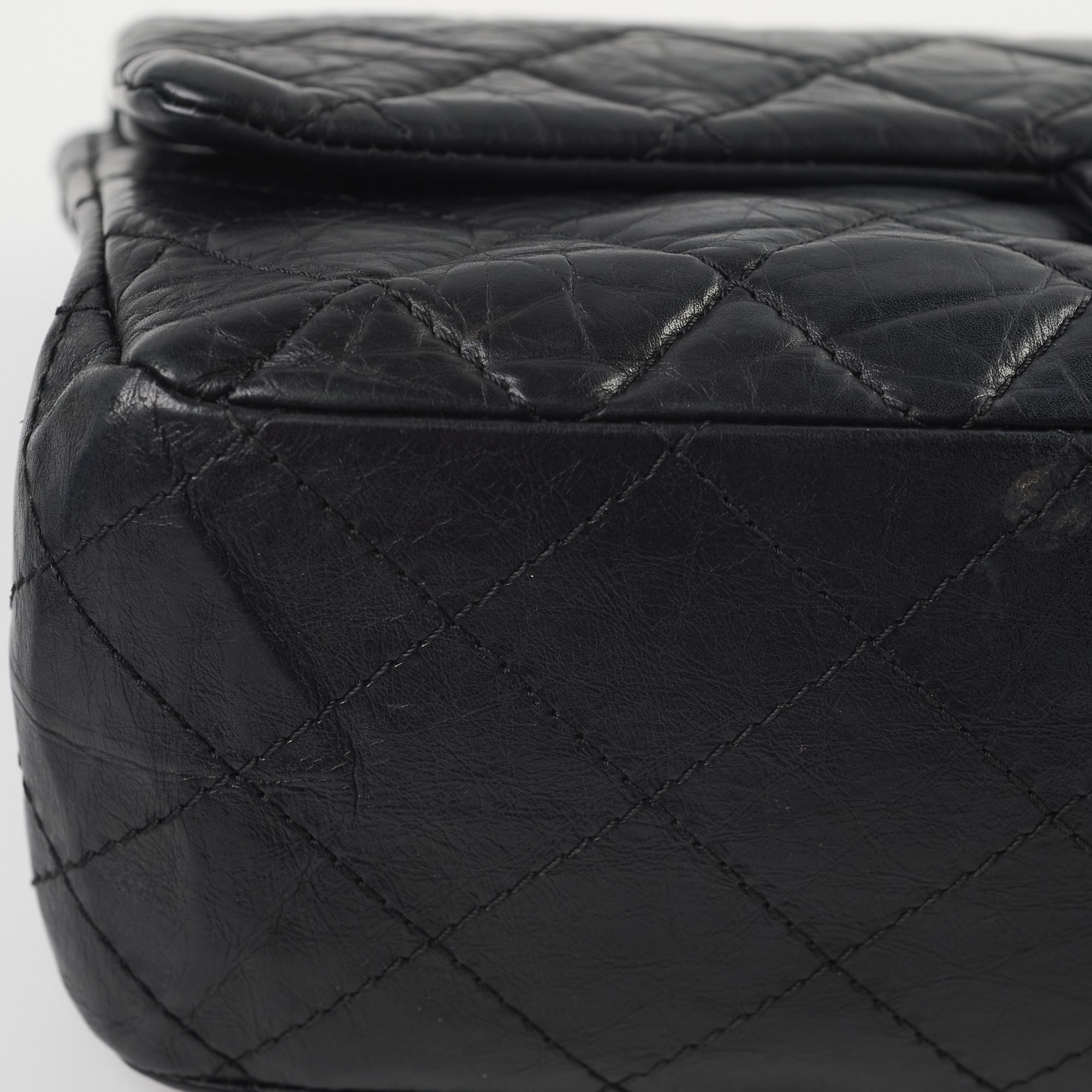 Chanel Reissue 2.55 Large (227 Size) Black Calfskin Bag with Ruthenium Hardware - Luxury Shoulder Bag for Women, Perfect for Work, Evening Events & Special Occasions