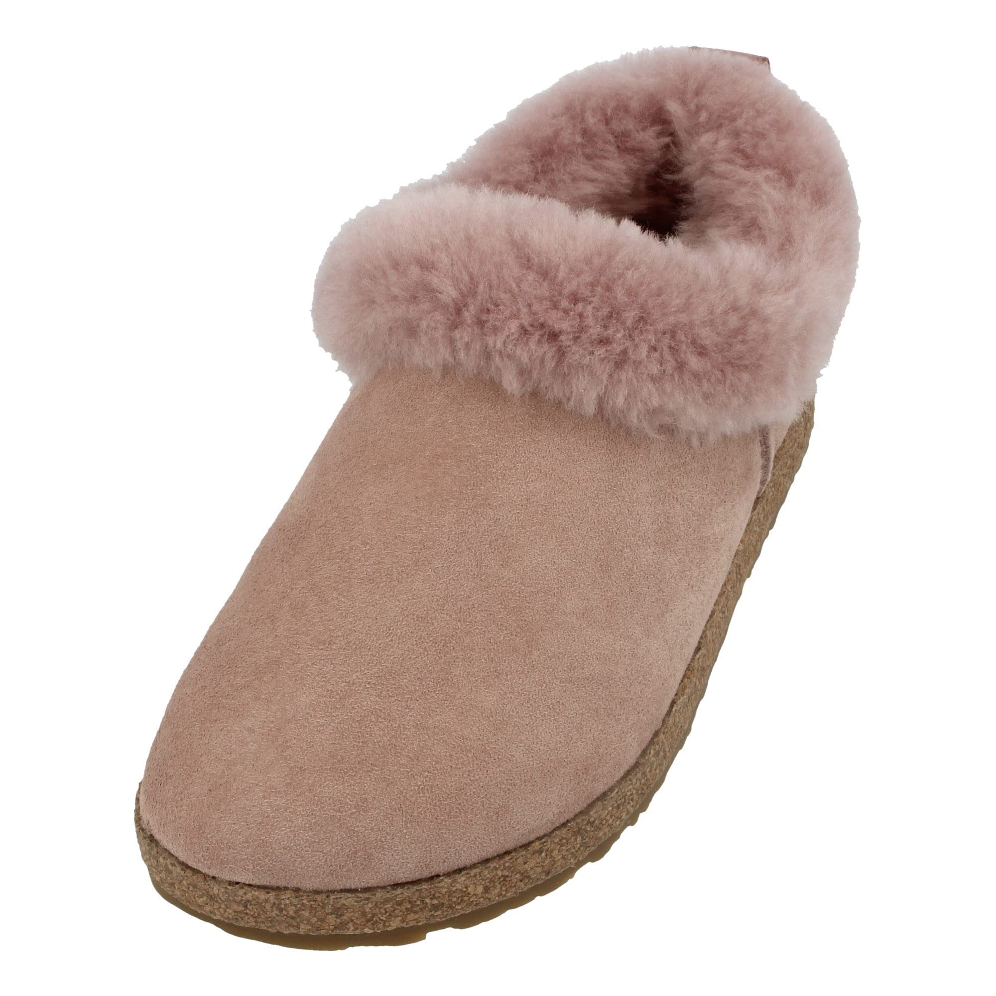 HAFLINGER Iceland Lambskin Clog Felt Slippers for Women & Men - Comfortable Wool House Shoes with Arch Support - Perfect for Indoor, Outdoor & Spa Use