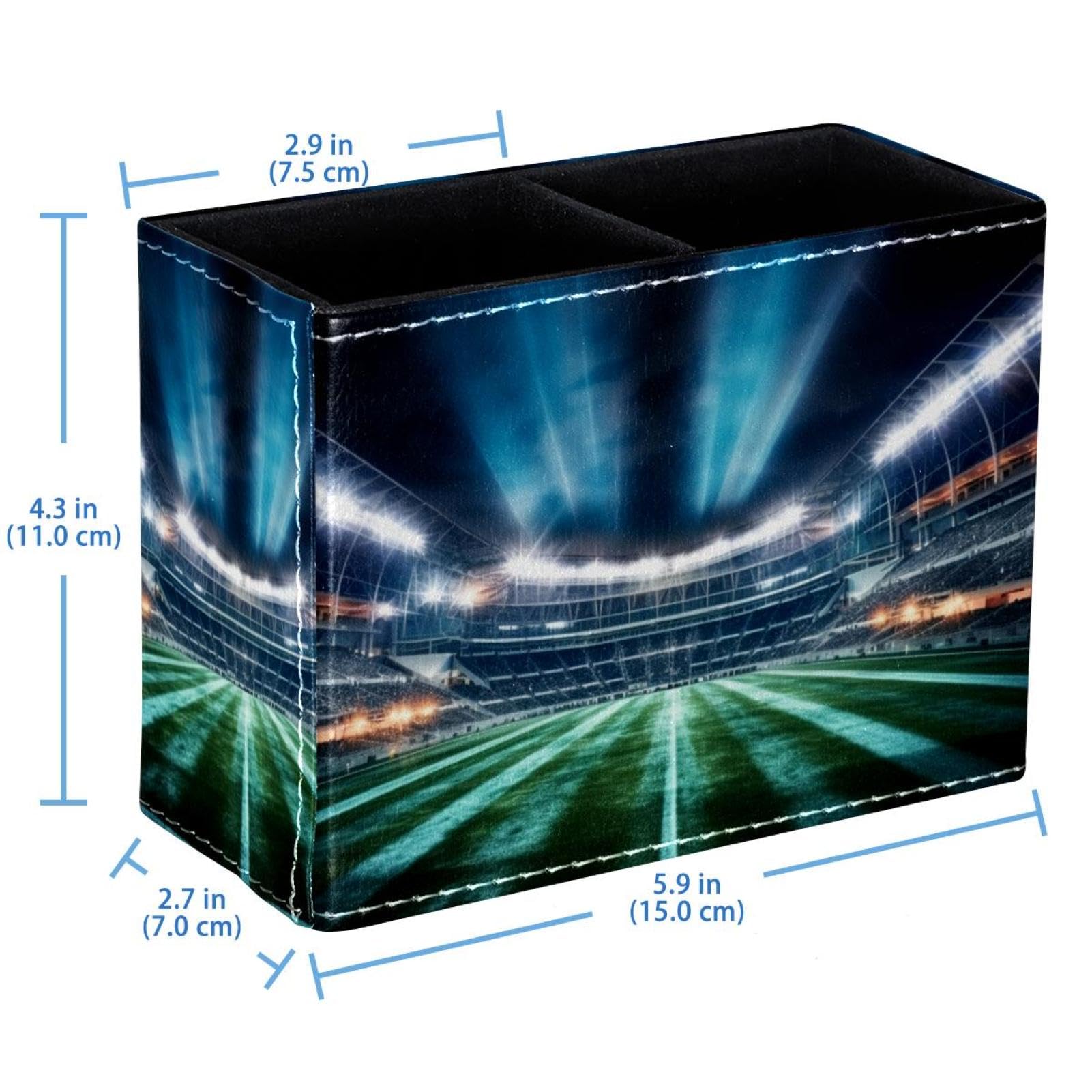 American Football Stadium Pen Holder for Desk - Stylish Pencil Organizer for Office, School & Home Use - Perfect Office Supplies for Football Fans