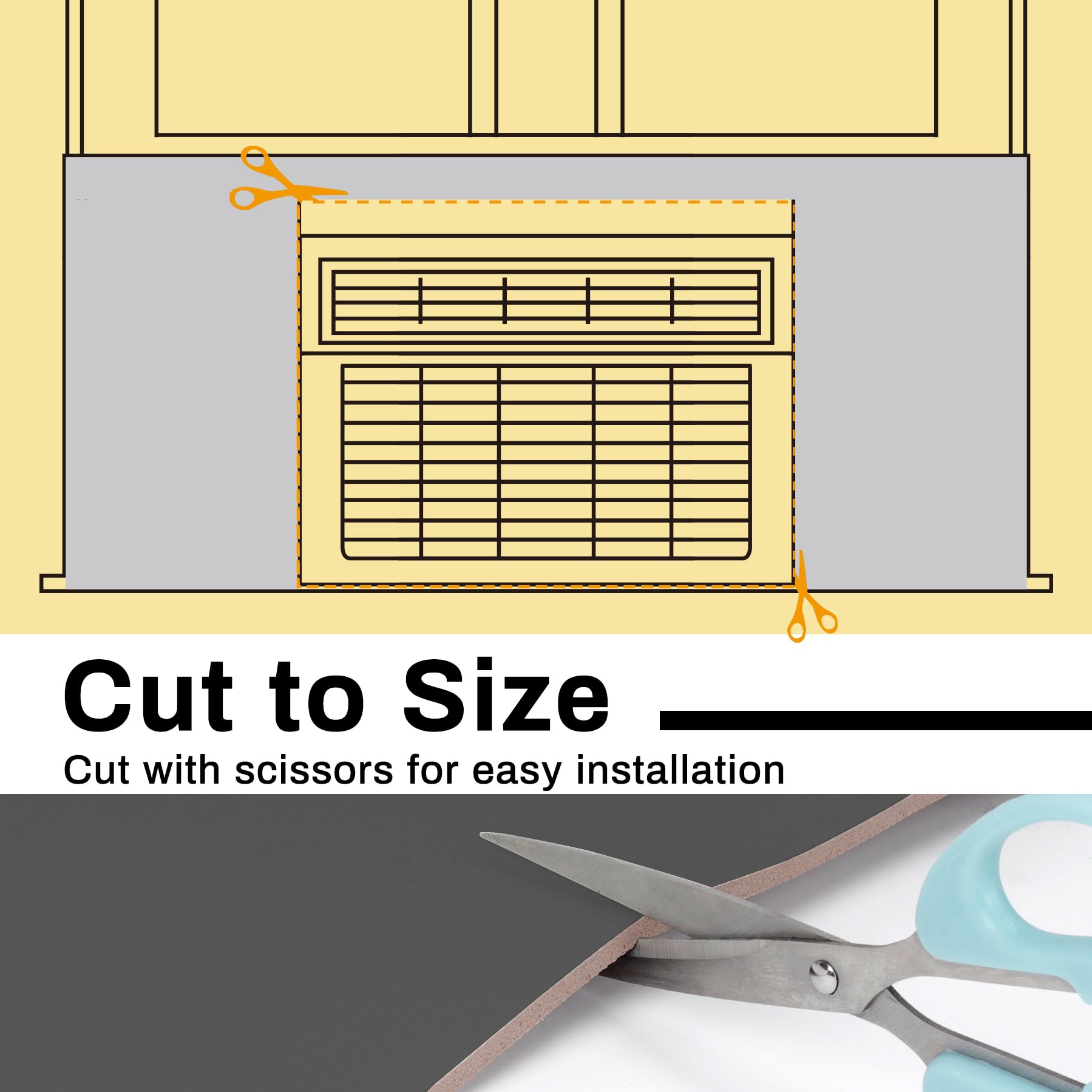 Window Air Conditioner Foam Insulation Panels - Black AC Side Panels for Indoor Window AC Units | Summer & Winter Heat/Draft Seal Cover | Energy Saving Home & Office Use