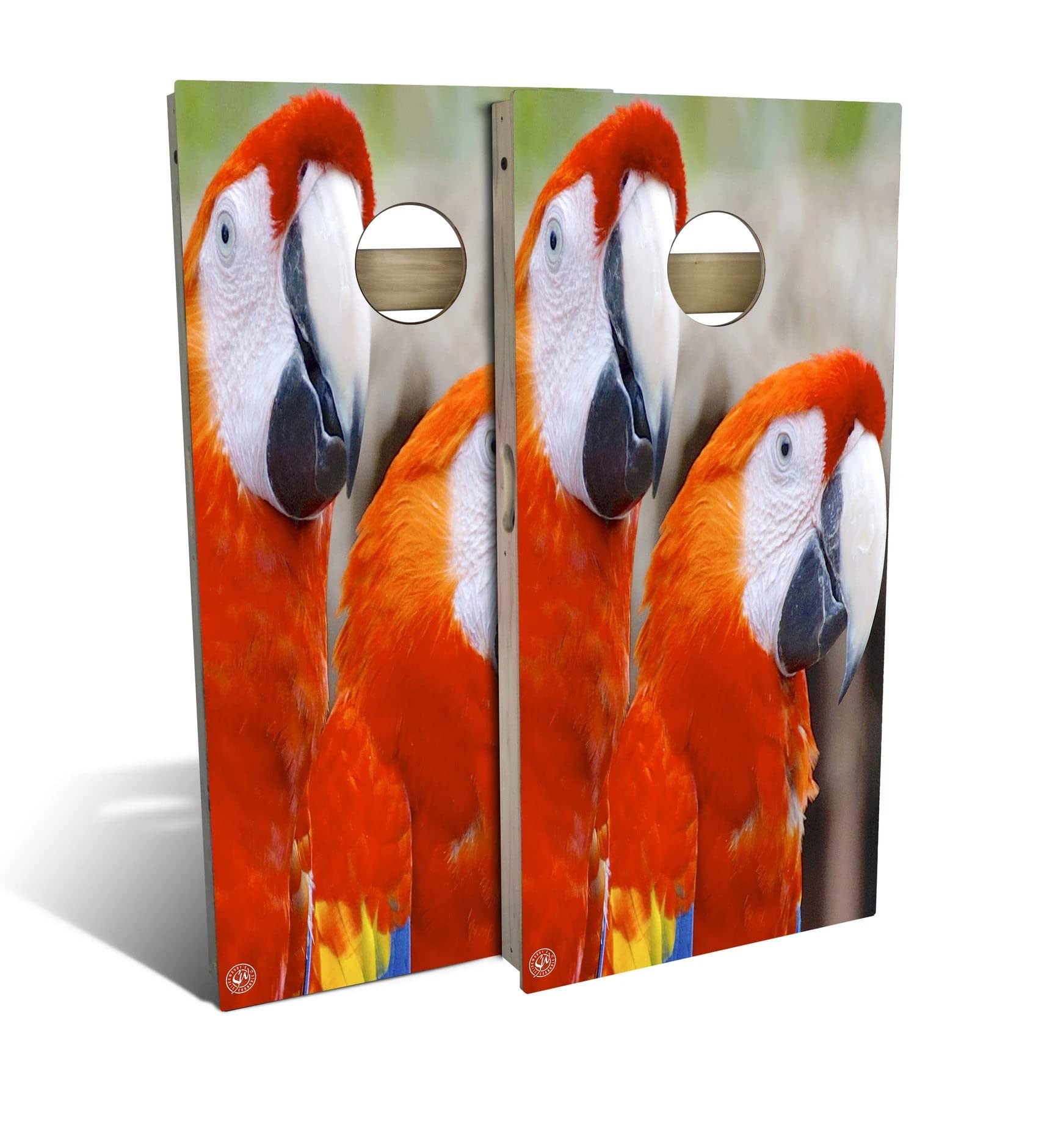 Premium Parrot Cornhole Game Set - 2 Boards & 8 Bean Bags - Customizable Size & Accessories - Perfect for Backyard Parties, Tailgating & Outdoor Fun