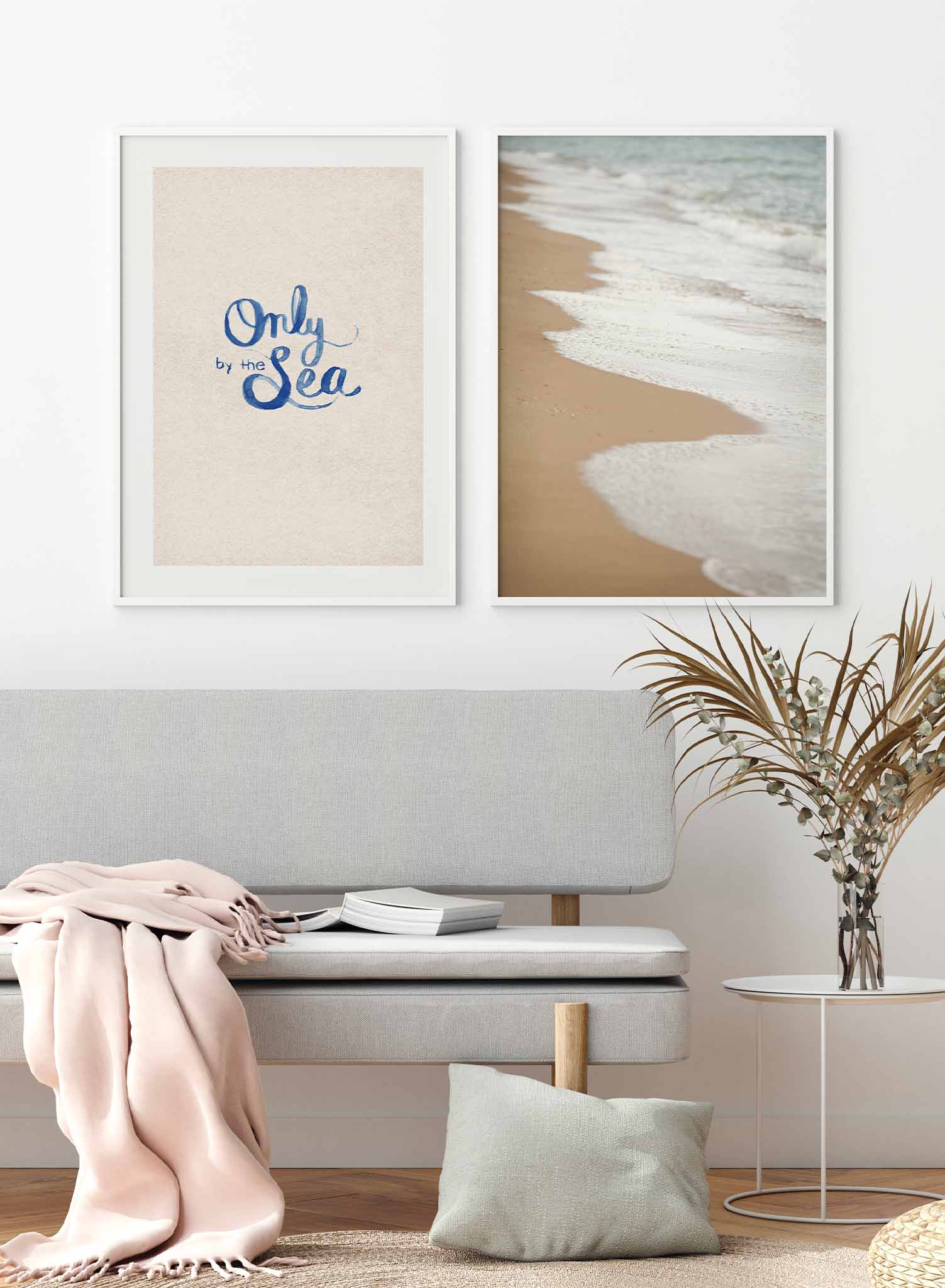 Seaside Living Wall Art Poster - Coastal Beach Decor for Home & Office - Perfect for Living Room, Bedroom, or Beach House Decor