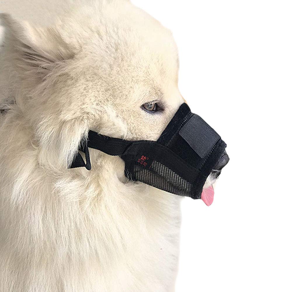 **Breathable Adjustable Dog Muzzle for Small & Medium Dogs - Anti-Biting & Barking Mesh Mouth Cover (Size M, Red) - Perfect for Training, Grooming & Vet Visits**