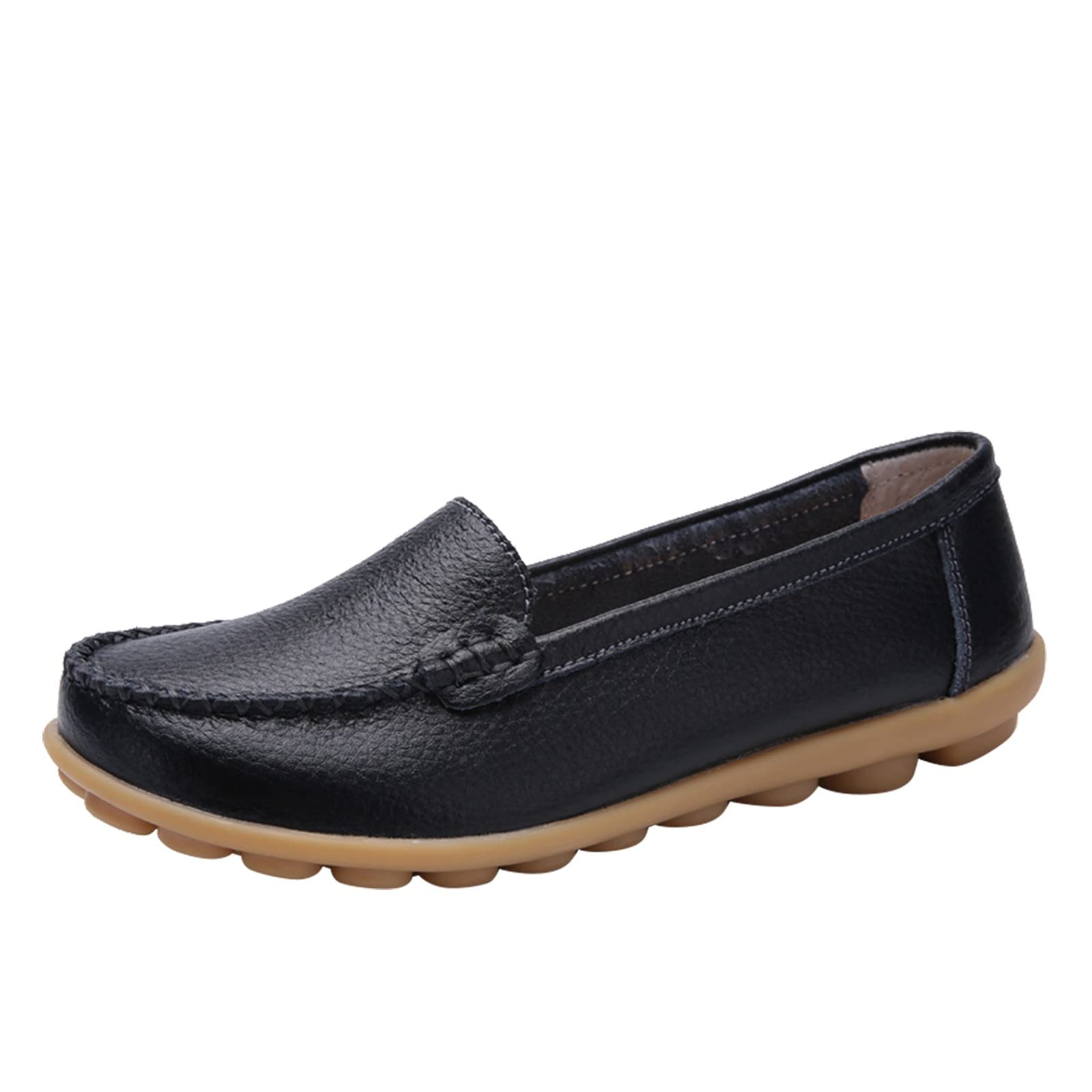 Women's Chunky Loafers - Breathable Lace-Up Casual Flats | Comfortable Slip-On Shoes for Everyday Wear, Office & Walking