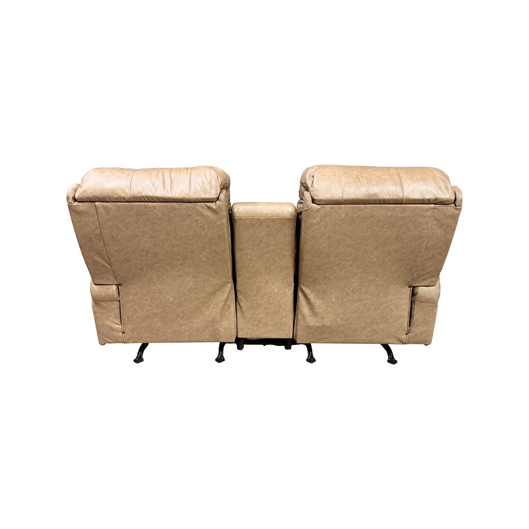 Maverly Power Reclining Loveseat with Console - Modern Electric Recliner Sofa with Cup Holders & USB Charging Ports | Perfect for Living Room, Home Theater & Small Spaces