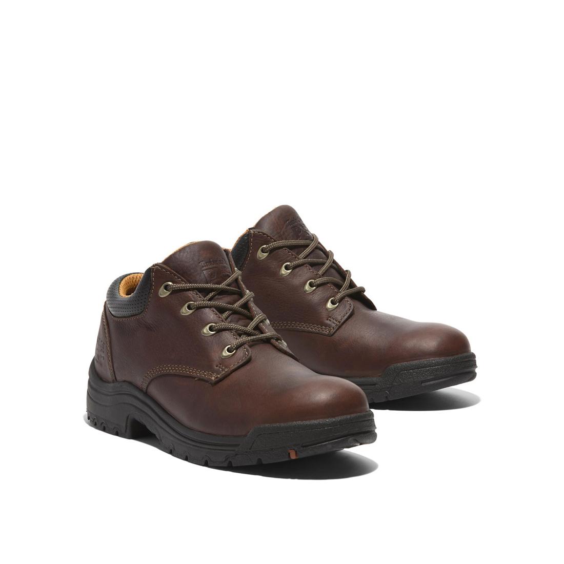 Titan Soft Toe Oxford Shoes for Men - Comfortable Brown Leather Work Shoes | Perfect for Office, Business Casual & Professional Workwear