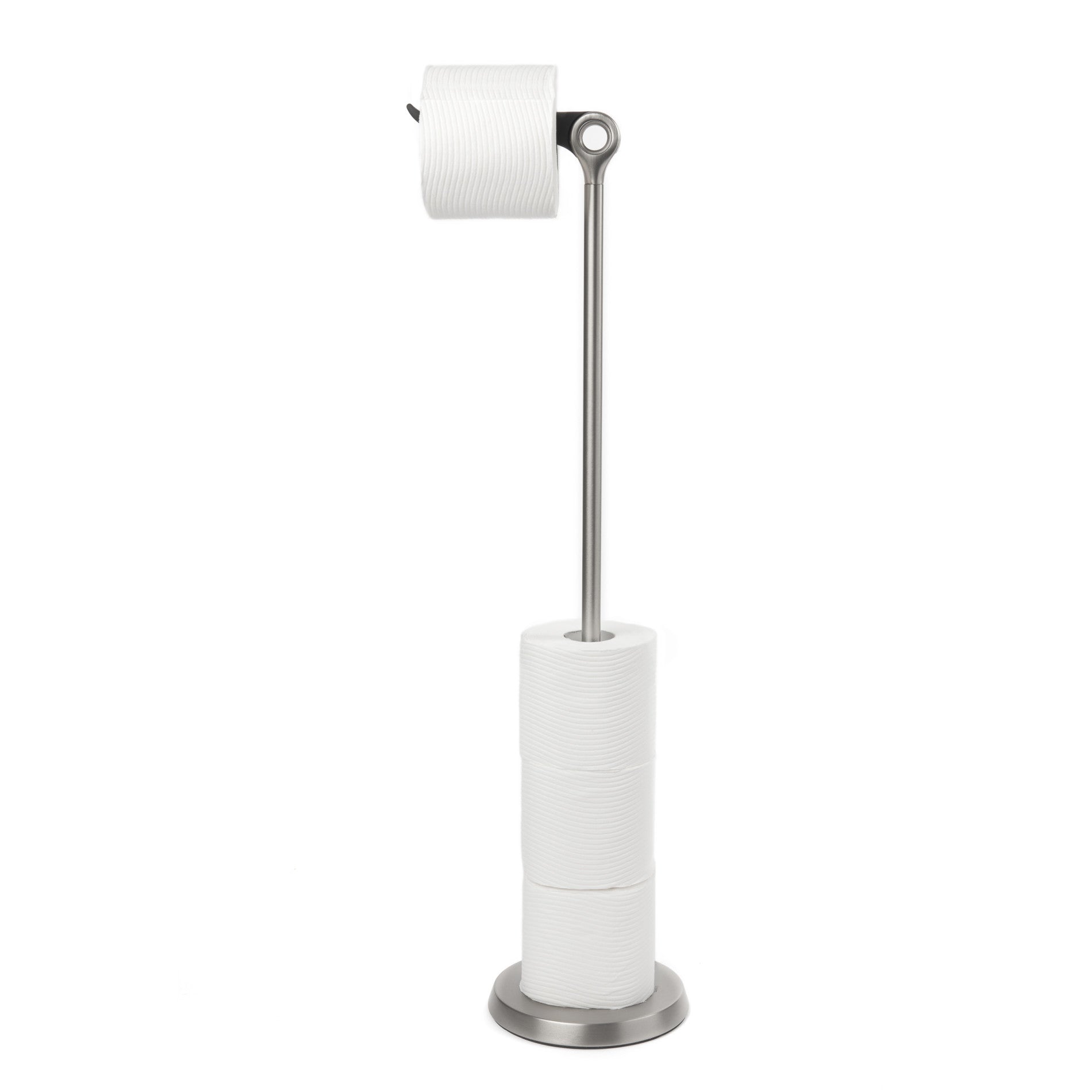 Tucan Toilet Paper Holder - Bathroom Tissue Roll Stand with Sturdy Metal Base for Home, Office, or RV - Perfect for Modern and Space-Saving Bathroom Organization