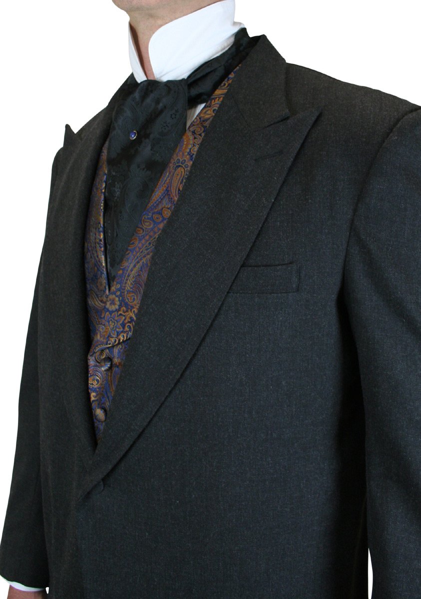 Historical Emporium Men's Traditional Cutaway Morning Coat - Victorian Style Formal Tailcoat for Weddings, Reenactments & Historical Events