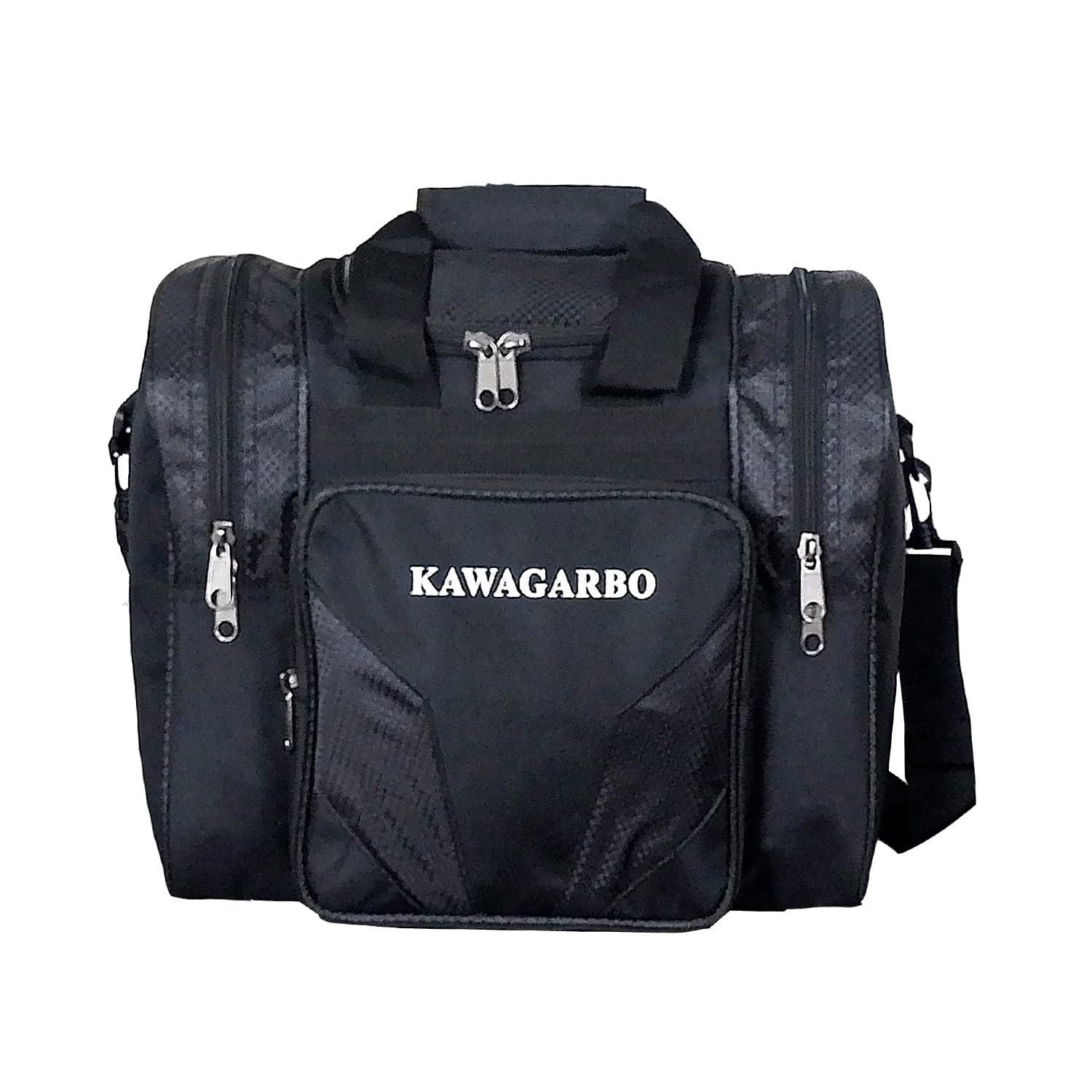 Kawagarbo Single Bowling Ball Bag with Padded Holder - Lightweight Tote for 1 Bowling Ball & Shoes (Fits Men's Size 14) - Perfect for League Play, Practice & Tournament Travel
