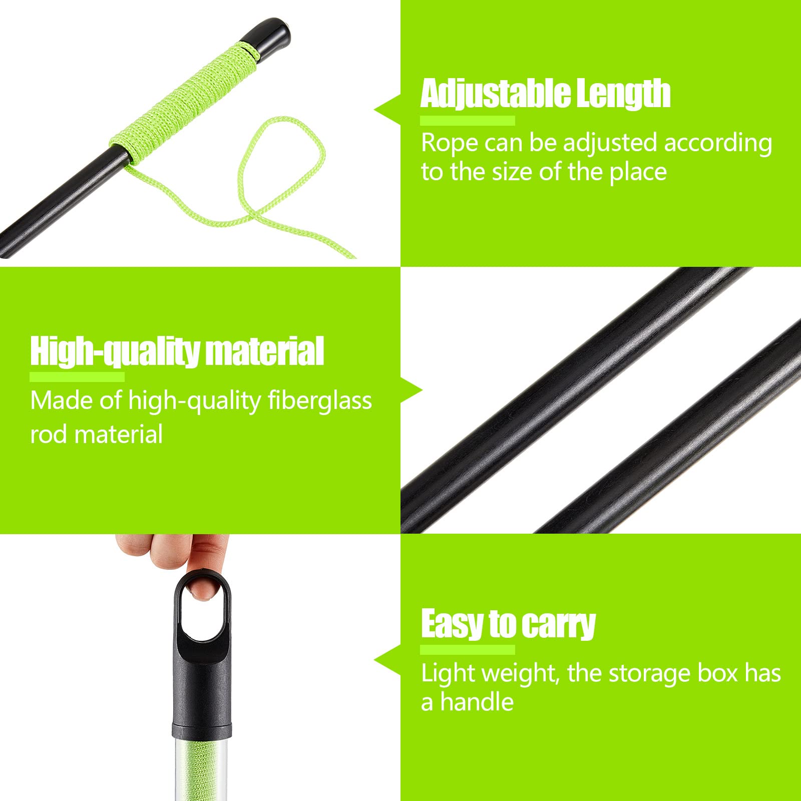 2-Piece Golf Putting Alignment Training Aid with String & Pegs - Perfect for Indoor Practice & Backyard Greens - Improve Accuracy & Consistency for Golfers of All Levels