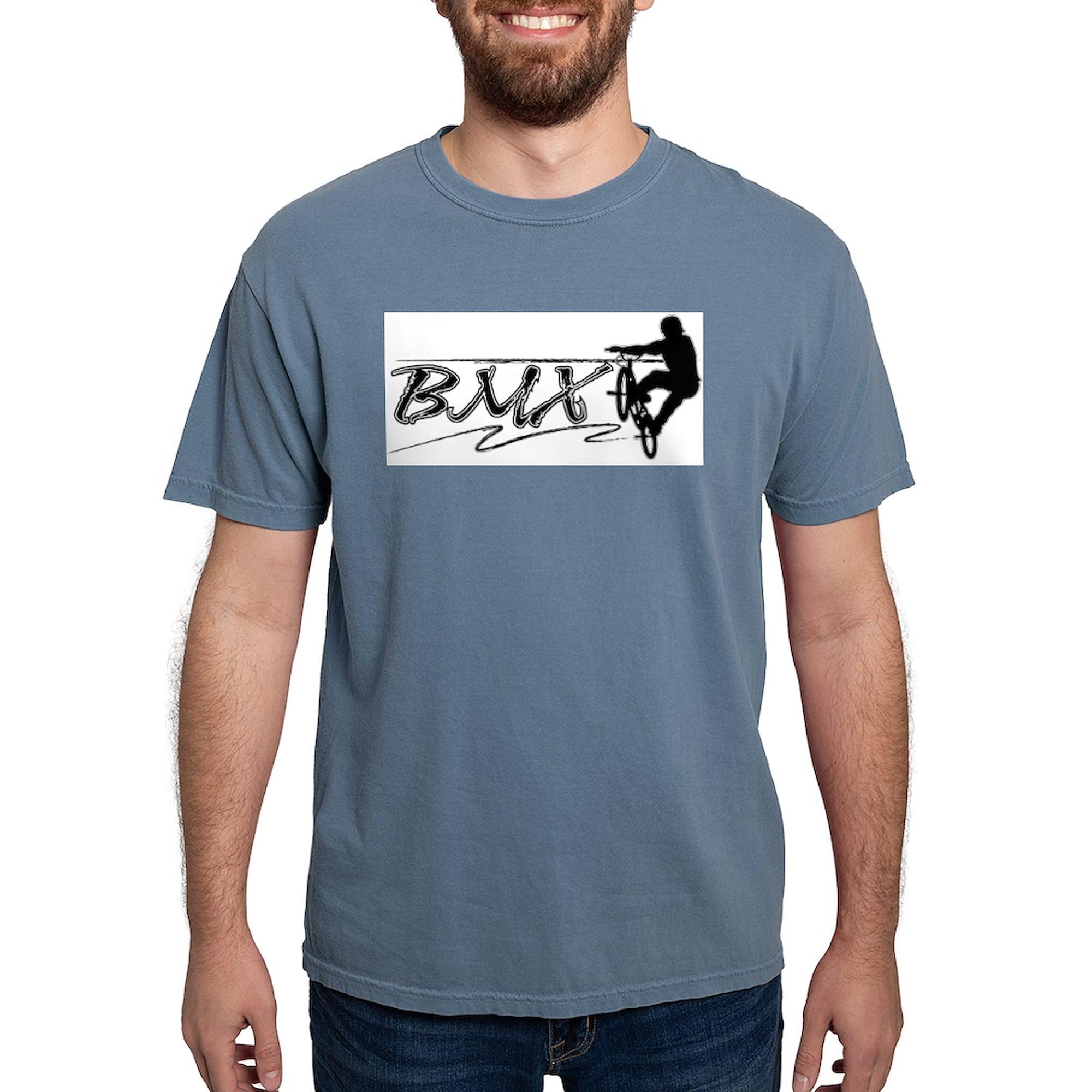 BMX Ash Grey T-Shirt for Men - Comfort Colors Soft Cotton Tee for Casual Wear, Cycling & Sports