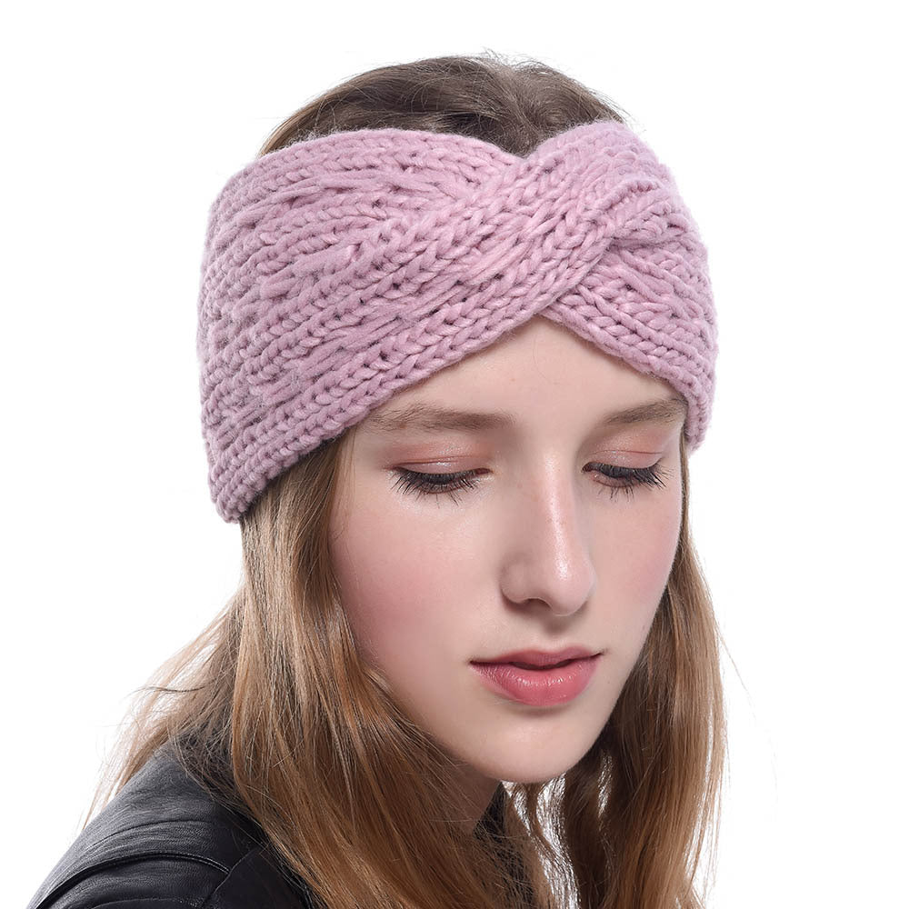 Warm Acrylic Thick Wool Knitted Headband for Women - Winter Fashion Hair Accessories - Perfect for Outdoor Activities & Cold Weather