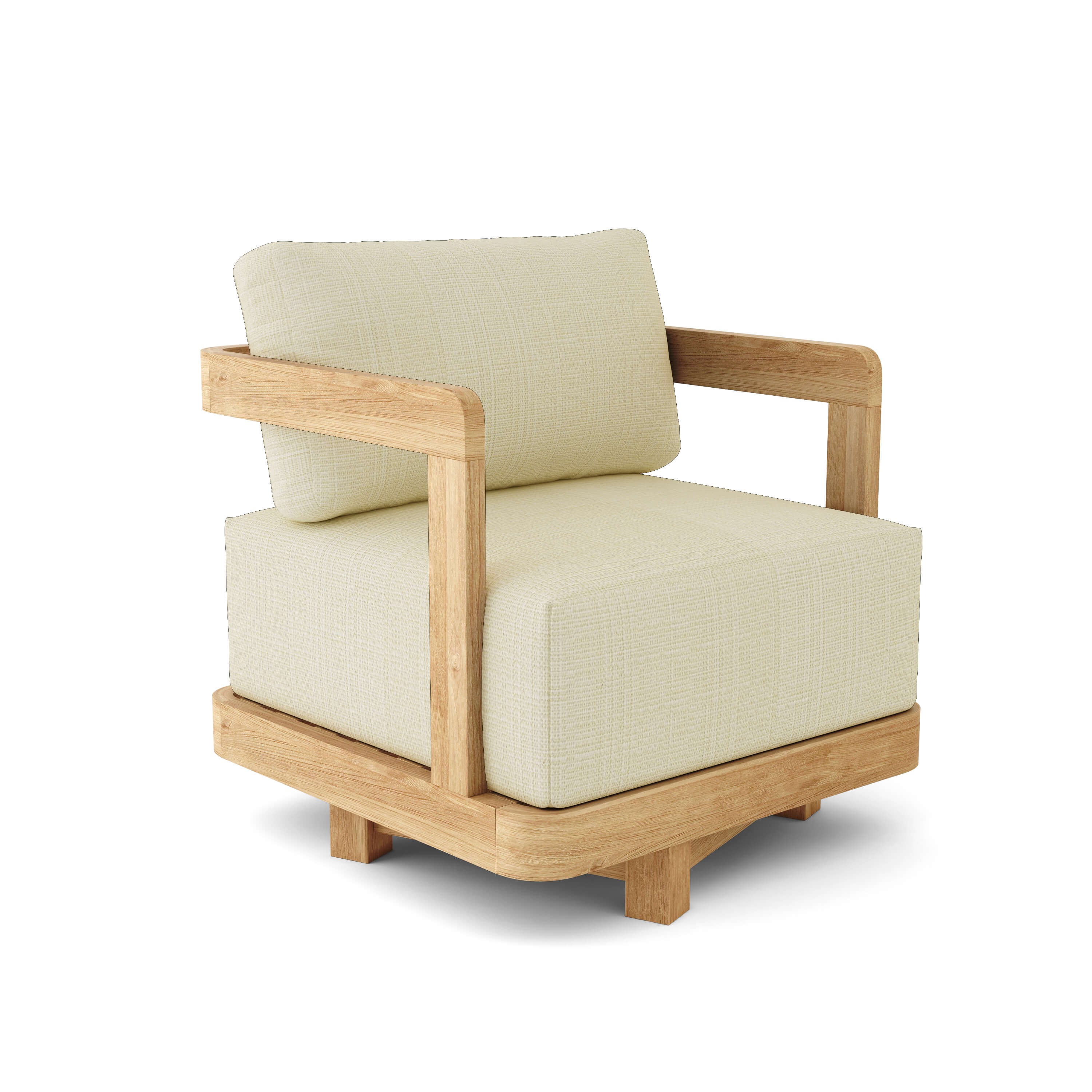 Granada Swivel Armchair - Modern Accent Chair for Living Room, Bedroom, or Office - Comfortable 360-Degree Rotating Lounge Chair with Upholstered Seat and Sturdy Metal Base