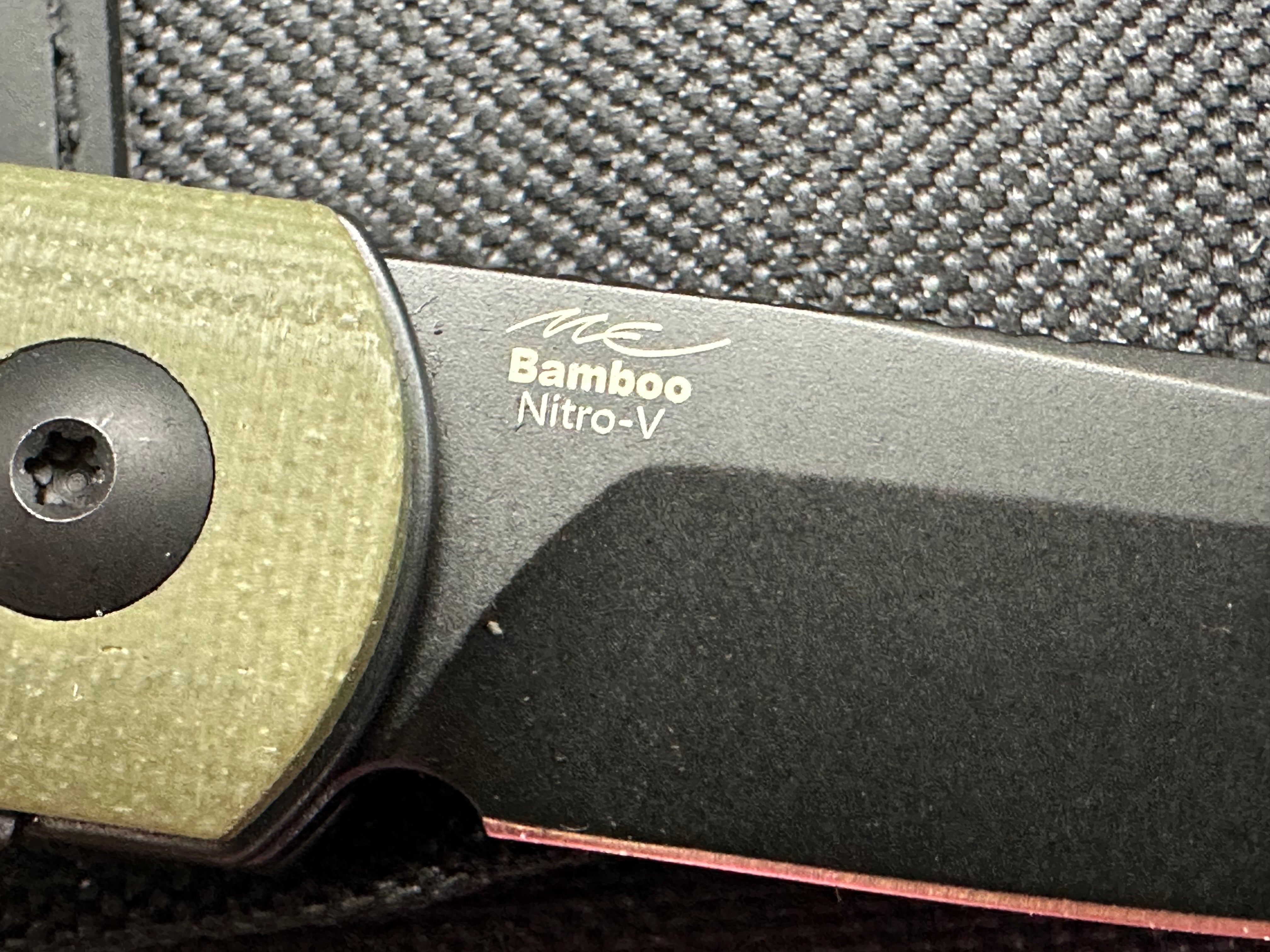 KIZER Bamboo Folding Knife - Olive Green G10 Handle, Nitro-V Steel Plain Edge Blade - EDC, Camping, Outdoor Survival Gear