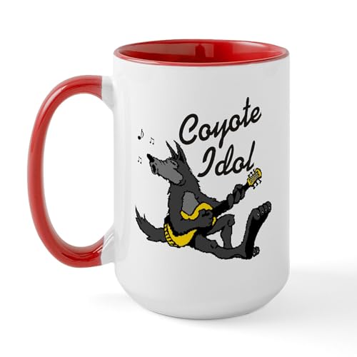 White/Red Inside - Coyote Idol Large Mug