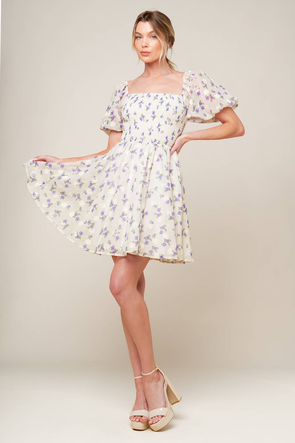 MAKING CONNECTIONS Mini Dress in Cream | Final Sale | Perfect for Date Night, Cocktail Parties & Summer Weddings