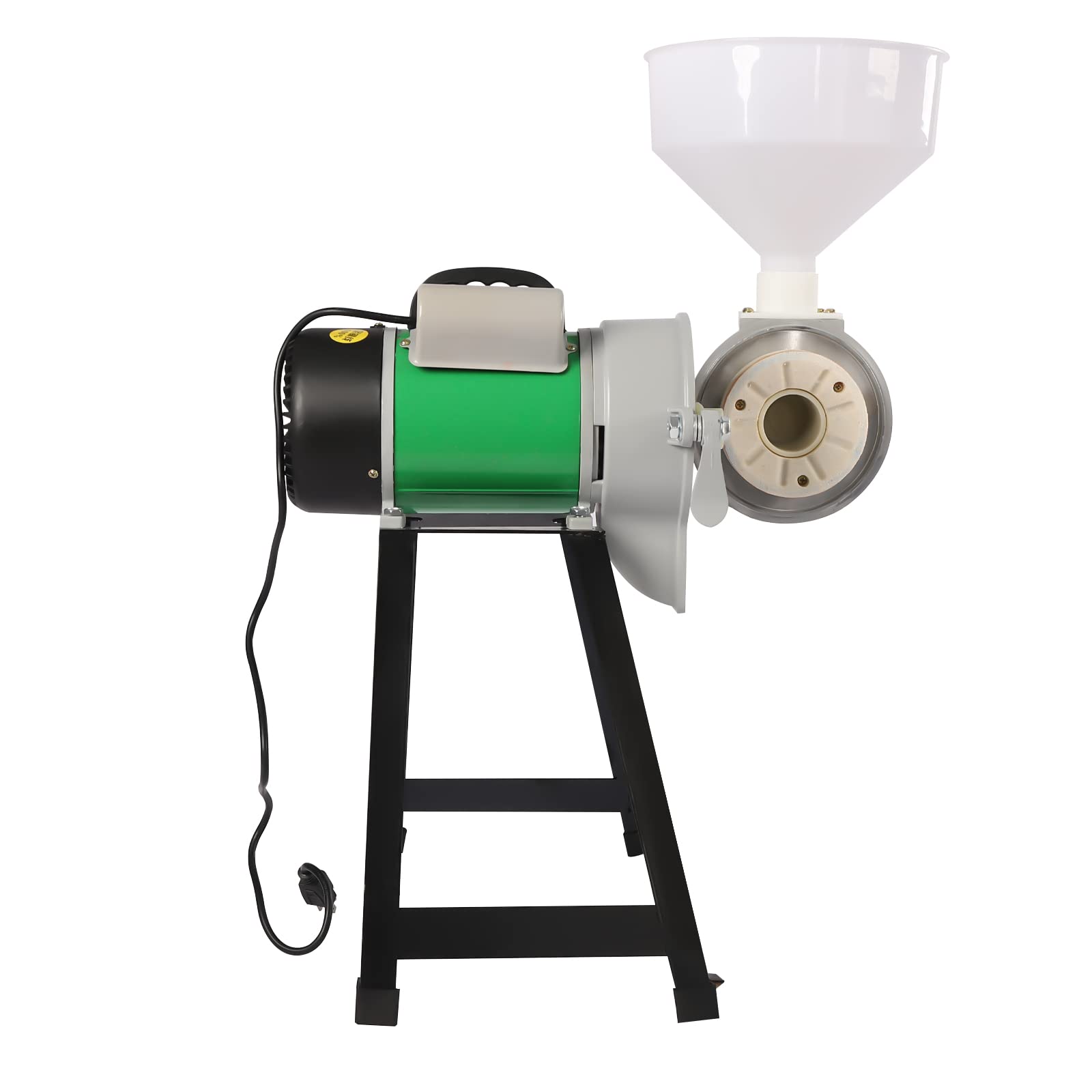 2200W Electric Grain Mill Grinder - Commercial Grade Corn, Wheat & Soybean Grinder for Flour, Feed & Soy Milk - Wet/Dry Grinding Machine with Funnel - Perfect for Home Baking, DIY & Farm Use