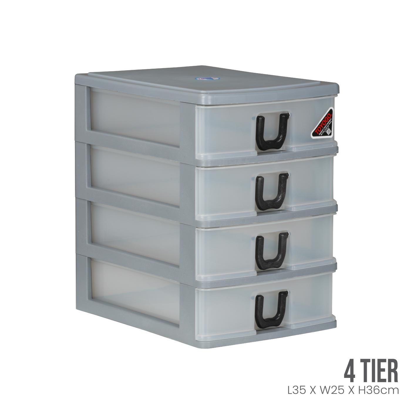 4-Tier A4 File Drawer Organizer - Heavy Duty Plastic Storage Cabinet for Office, Home, or School - Perfect for Documents, Folders, and Stationery Organization