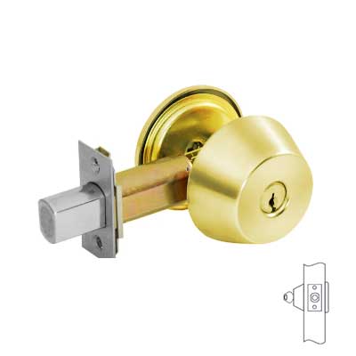Corbin Russwin DL2211 Cylindrical Deadlock - L4 Keyway with 2 Change Keys | High Security Door Lock for Commercial & Residential Use | Perfect for Offices, Warehouses & Home Entry Doors