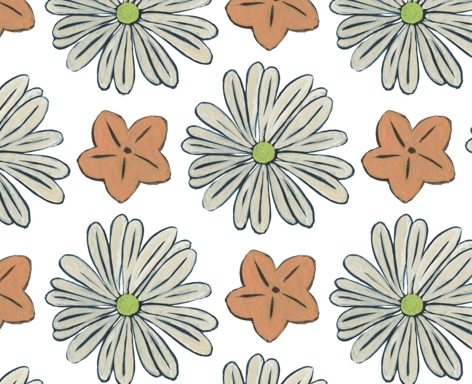 Autumn Flowers Wallpaper - Floral Fall Decor for Home, Office & Events | Peel & Stick Removable Wallpaper