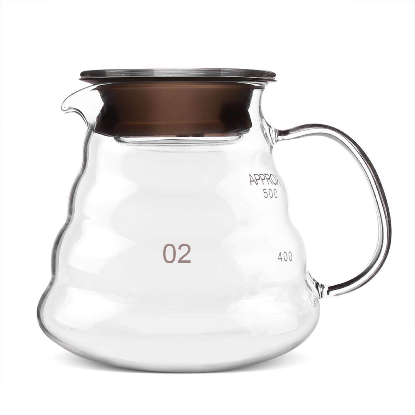 Premium Glass Coffee Drip Pot - Lightweight & Durable Pour Over Coffee Maker for Camping, Travel & Home Use - Compatible with Induction Cookers for Tea & Coffee Brewing