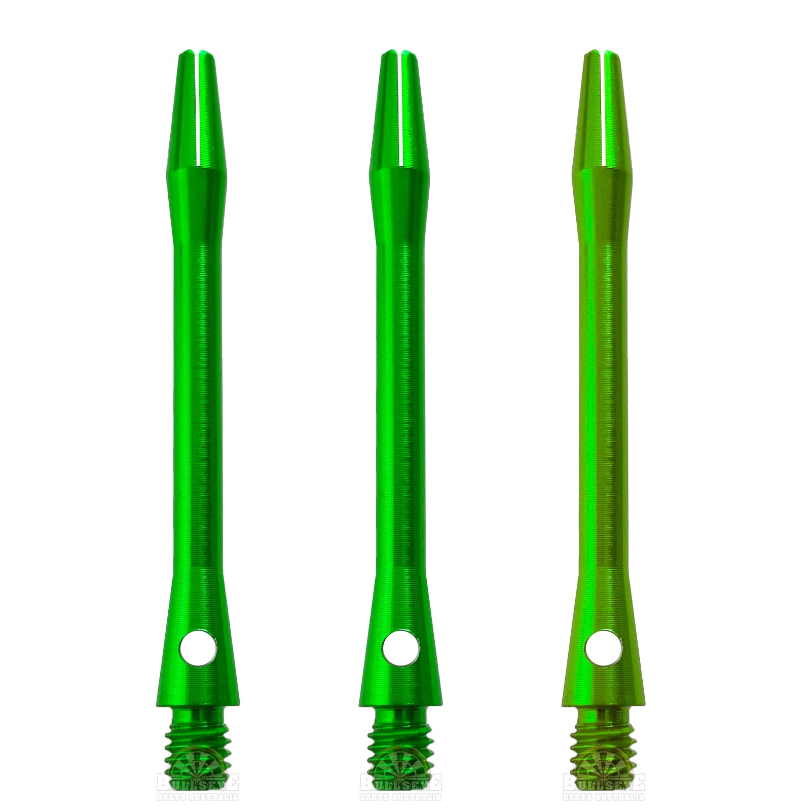 DESIGNA Aluminum Dart Shafts - Medium Green 47mm | Professional Dart Accessories for Steel Tip & Soft Tip Darts | Perfect for Bars, Tournaments & Home Practice