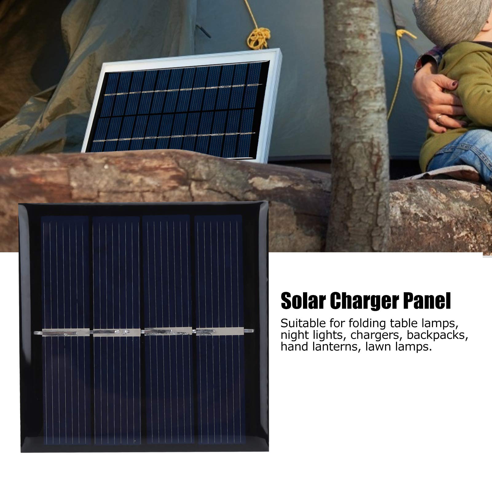4Pcs 0.45W 2V 58x58mm PET Solar Panel Charger - DIY Solar Charging Board Module for Outdoor, Camping, RV, and Emergency Power Supply - Portable Solar Power Accessories