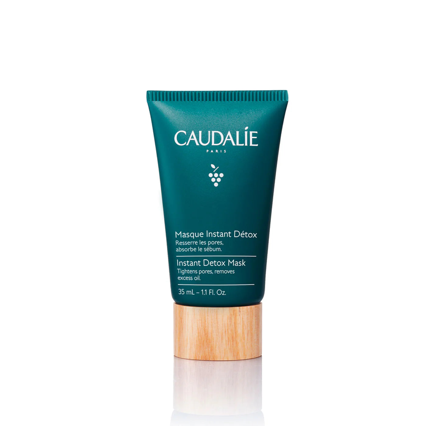 Caudalie Instant Detox Mask for Pore Minimizing - 35ml Mini Size | Deep Cleansing & Skin Purifying | Perfect for Travel & Quick Skincare Routine