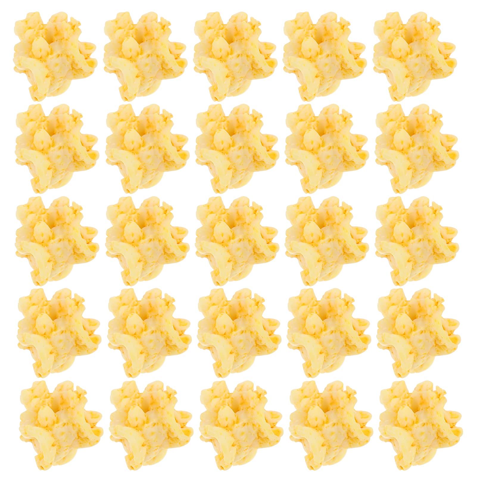 EXCEART 20pcs Artificial Popcorn Resin Charms - DIY Craft Accessories for Jewelry Making, Phone Case Decor, Scrapbooking, Keychain & Home Decoration