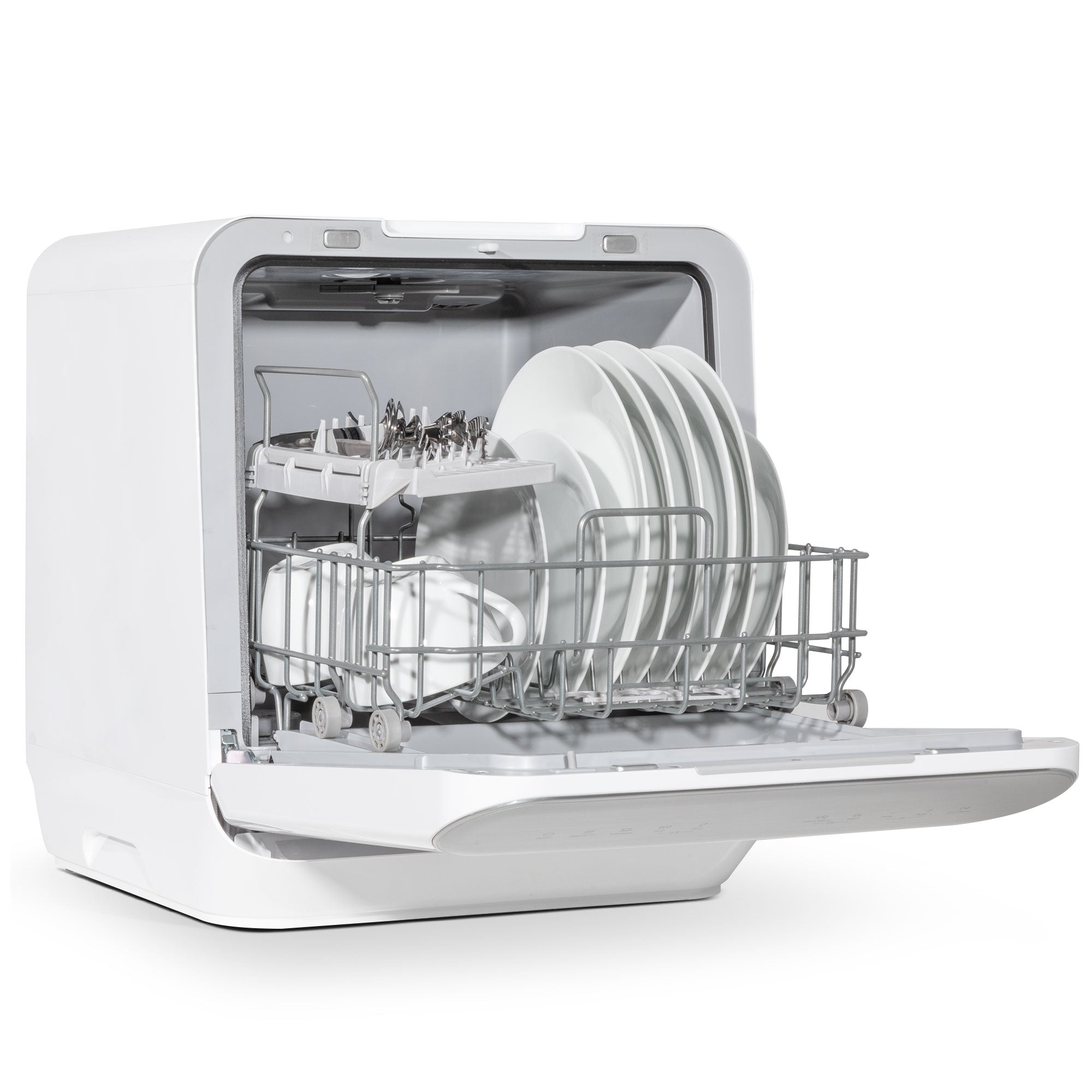 Baridi Mini Portable Tabletop 6L Dishwasher with 3 Place Settings - Compact Countertop Dishwasher with 7 Wash Functions for Small Kitchens, RVs, Dorms & Apartments | DH72 Model