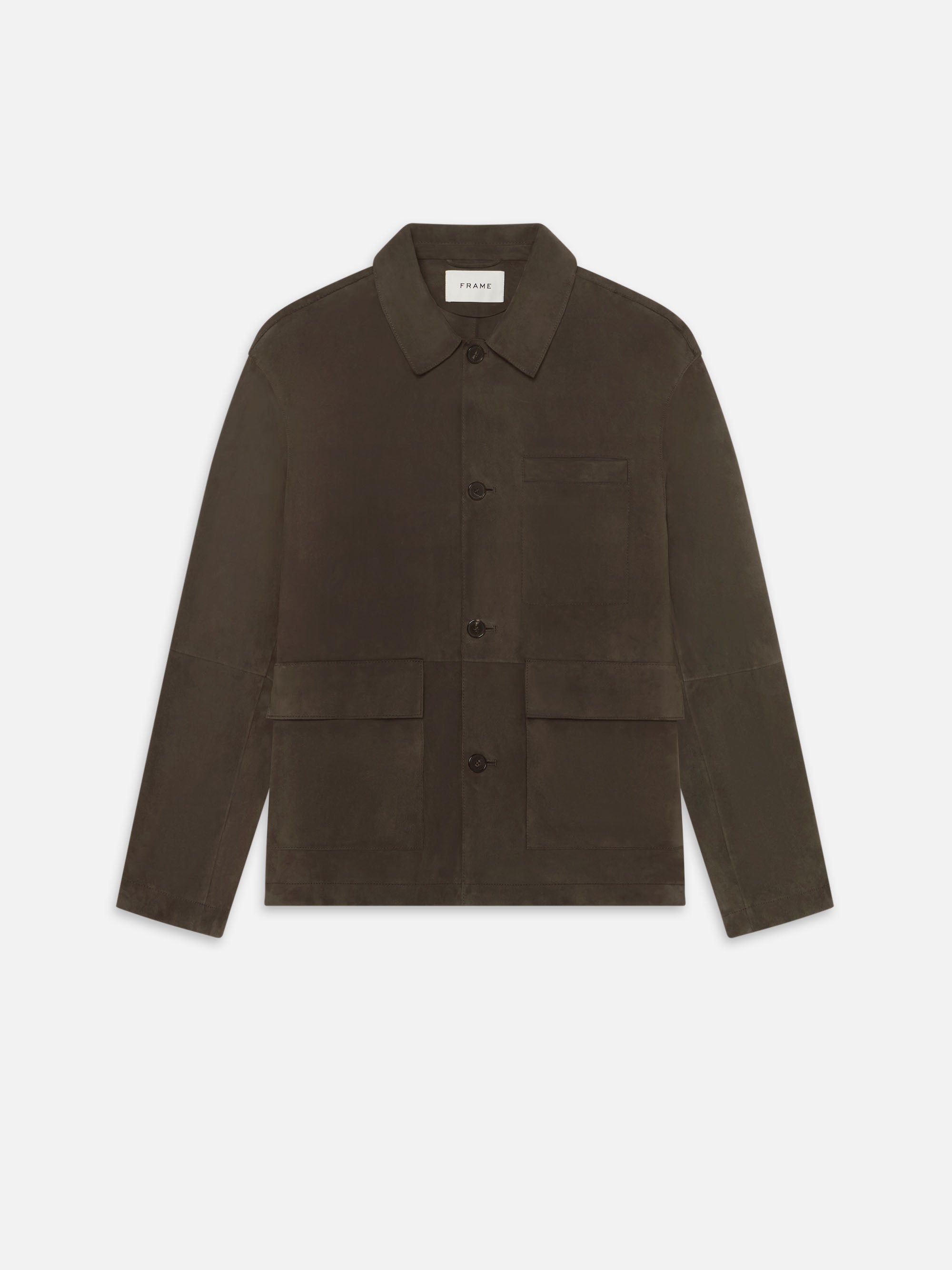 Premium Suede Chore Coat for Men - Dark Brown Workwear Jacket | Durable & Stylish for Outdoor Work, Casual Wear & Fall Fashion