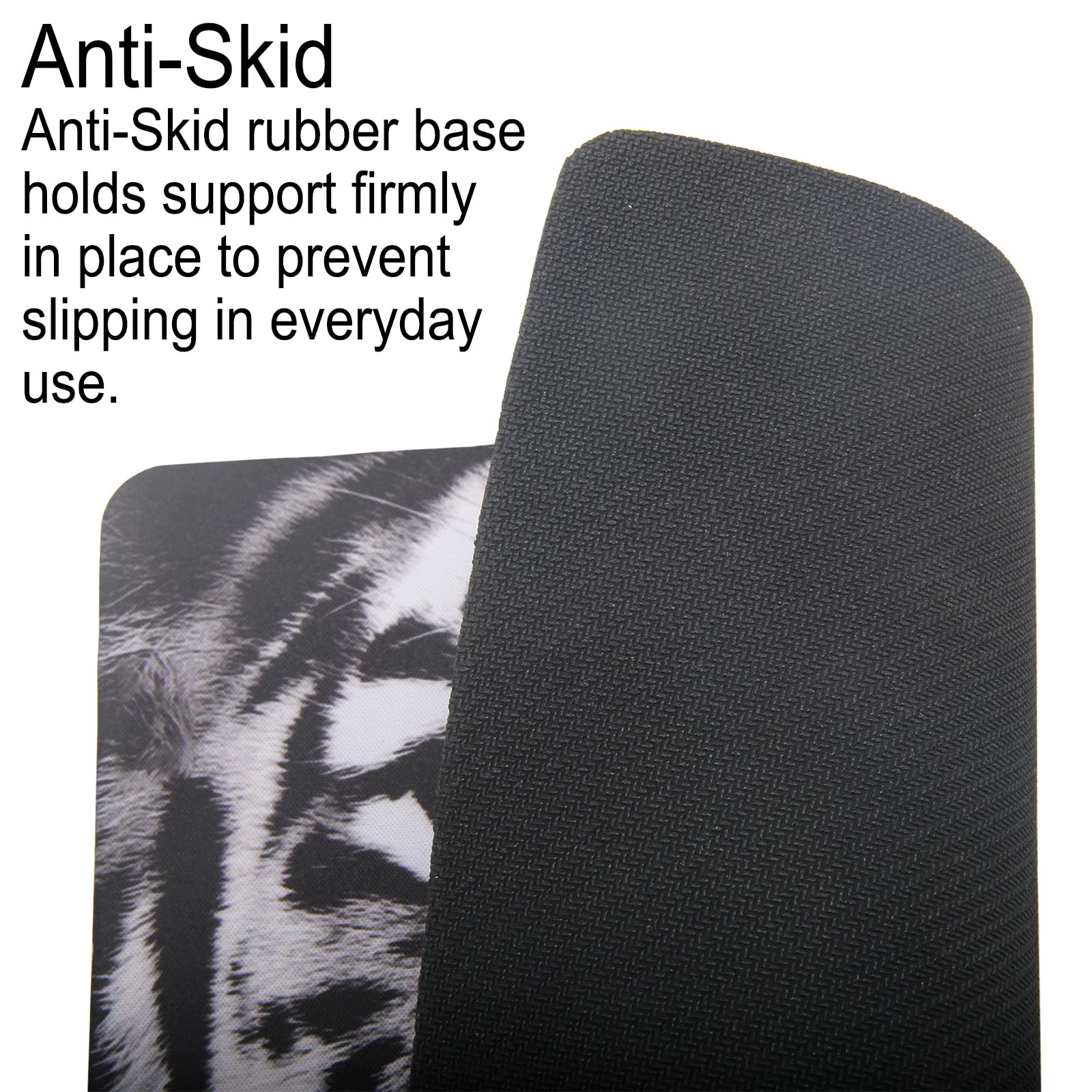 Premium Gaming Mouse Pad - Non-Slip Rubber Base with Tiger Face Design, 9.5
