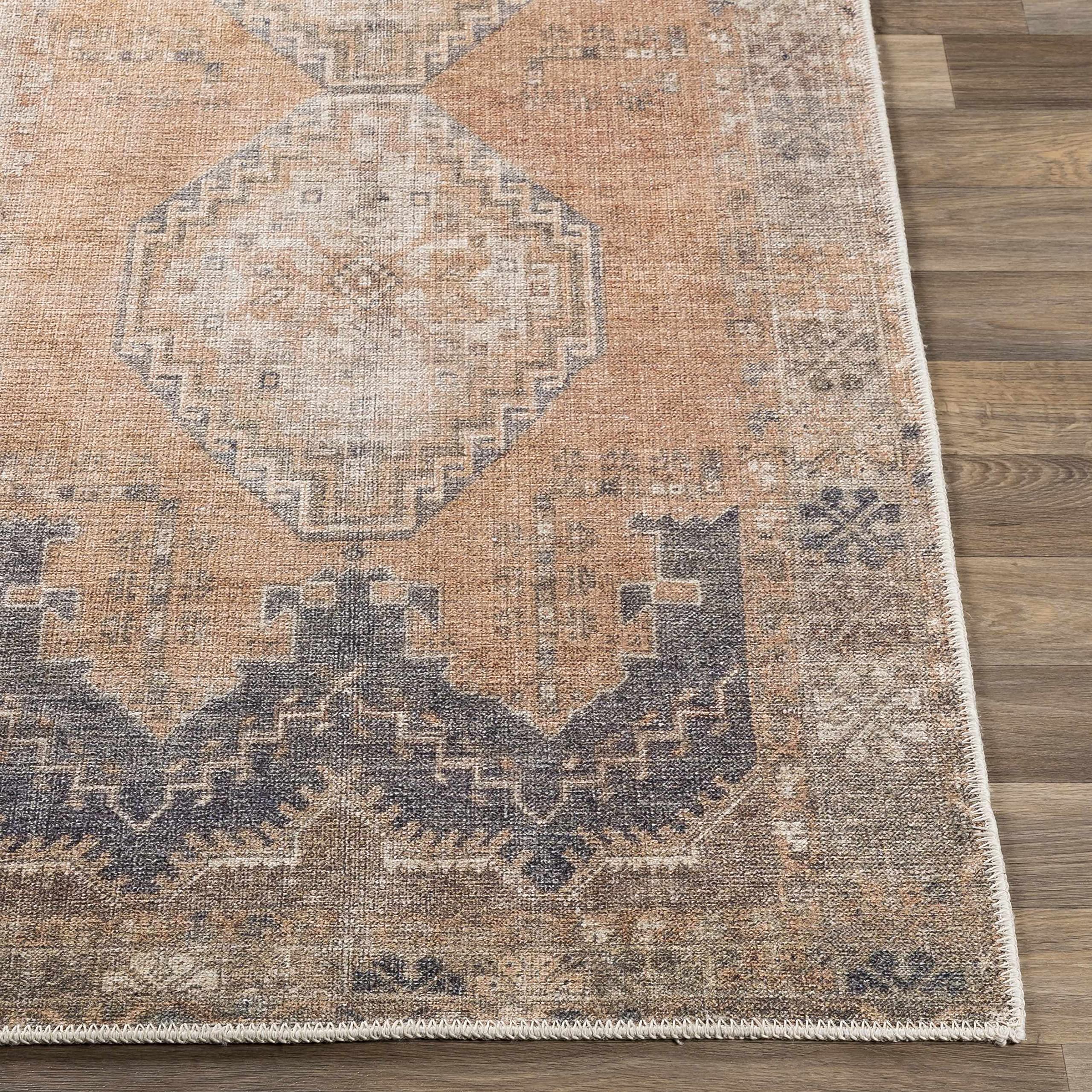 Hauteloom Carrabelle Traditional Machine Washable Area Rug - Blue, Ivory, Brown - 8'10