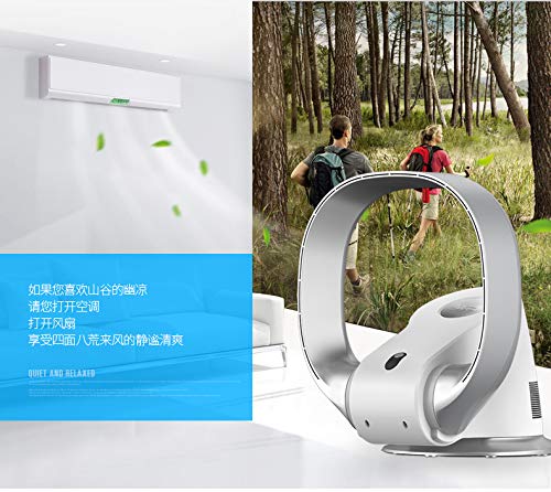 Bladeless Wall Fan - Super Quiet with Remote & Timer for Home & Office