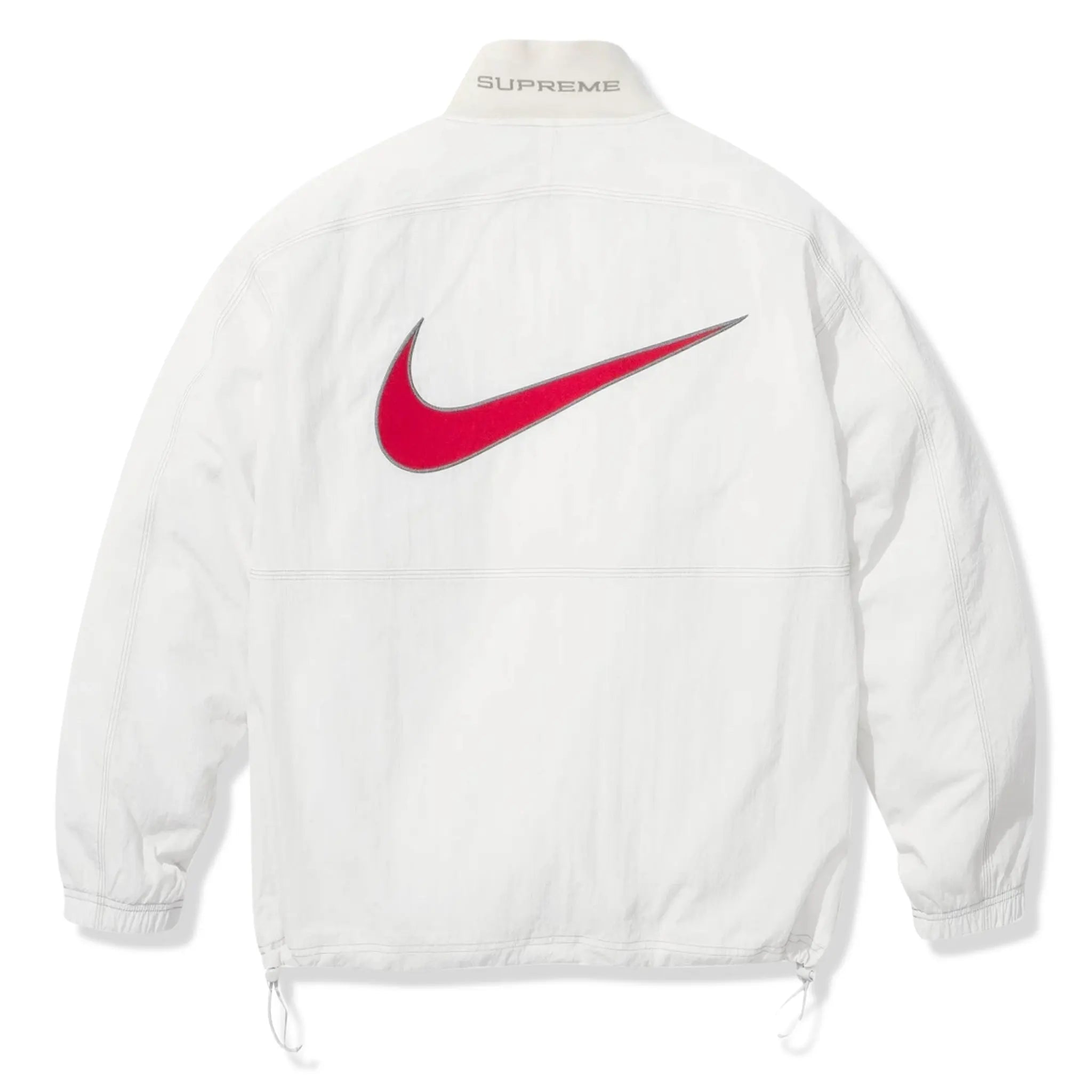 Nike x Supreme Ripstop White Half Zip Jacket - Men's Lightweight Windbreaker for Running & Outdoor Activities