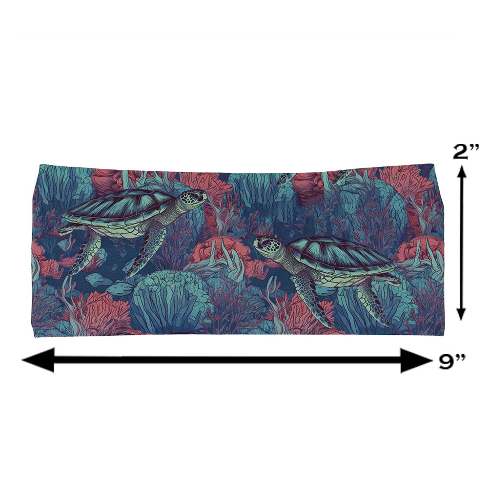 Stylish Turtle Print Headband for Women - Trendy Hair Accessory for Workouts, Yoga, and Everyday Wear