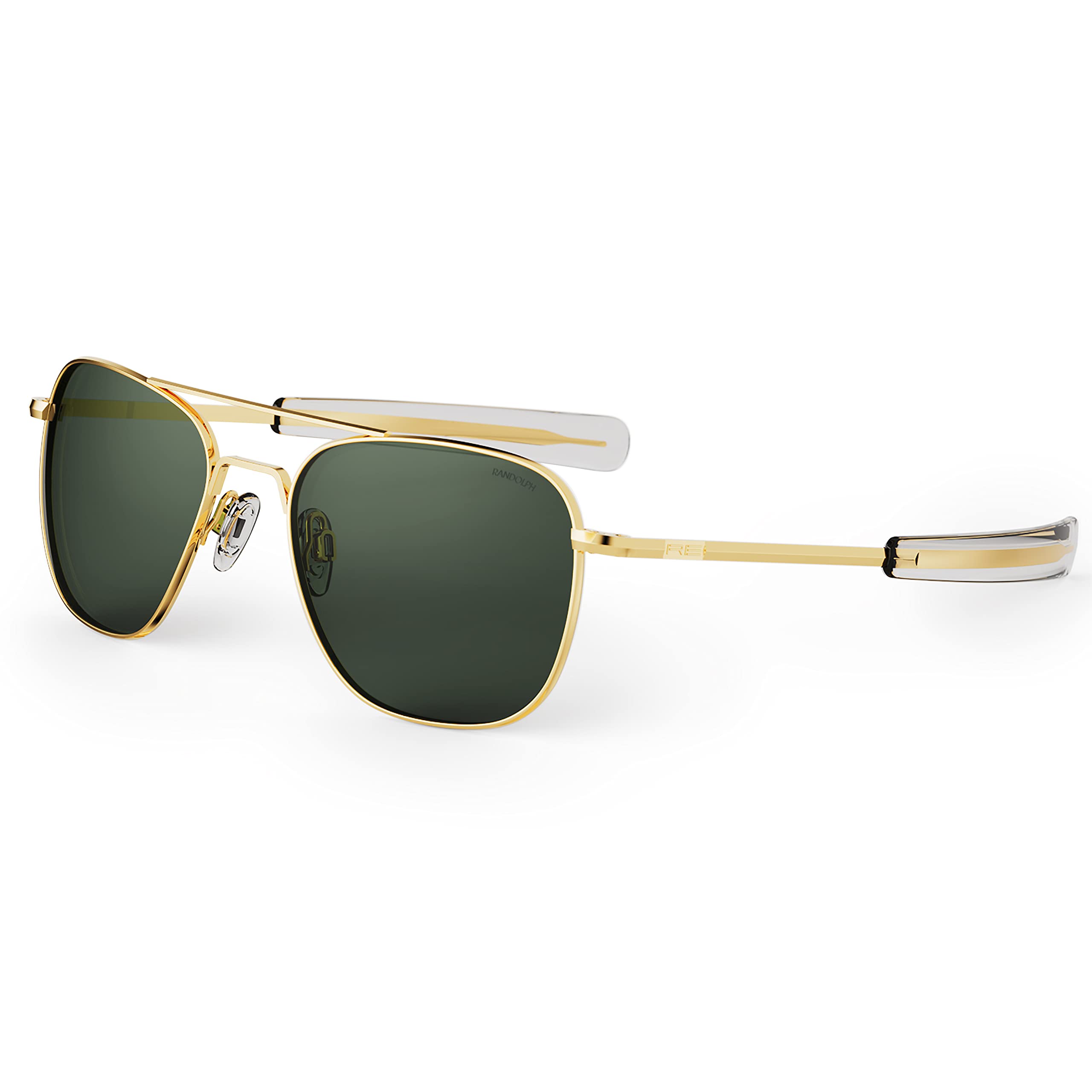 Randolph USA Gold Classic Aviator Sunglasses for Men & Women - 100% UV Protection Polarized Lenses - Vintage Pilot Style Shades for Driving, Travel & Outdoor Activities