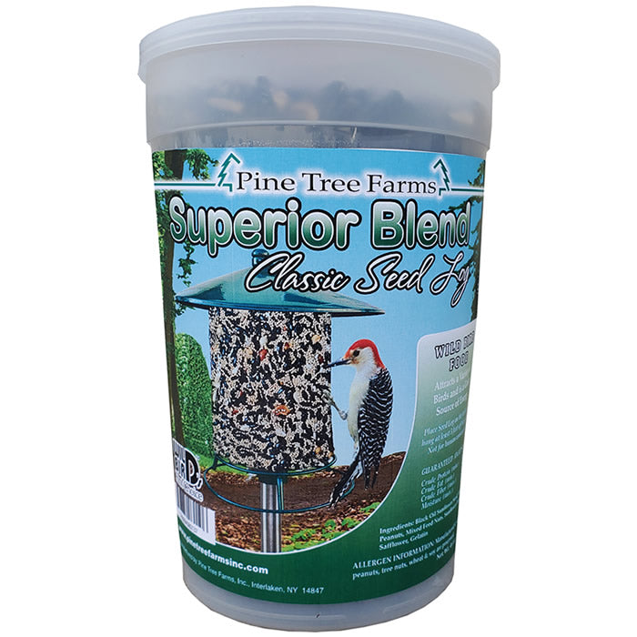 Premium Classic Seed Log - All-Natural Bird Food for Wild Birds - Attracts Cardinals, Finches & More - Perfect for Backyard Bird Feeding & Wildlife Watching