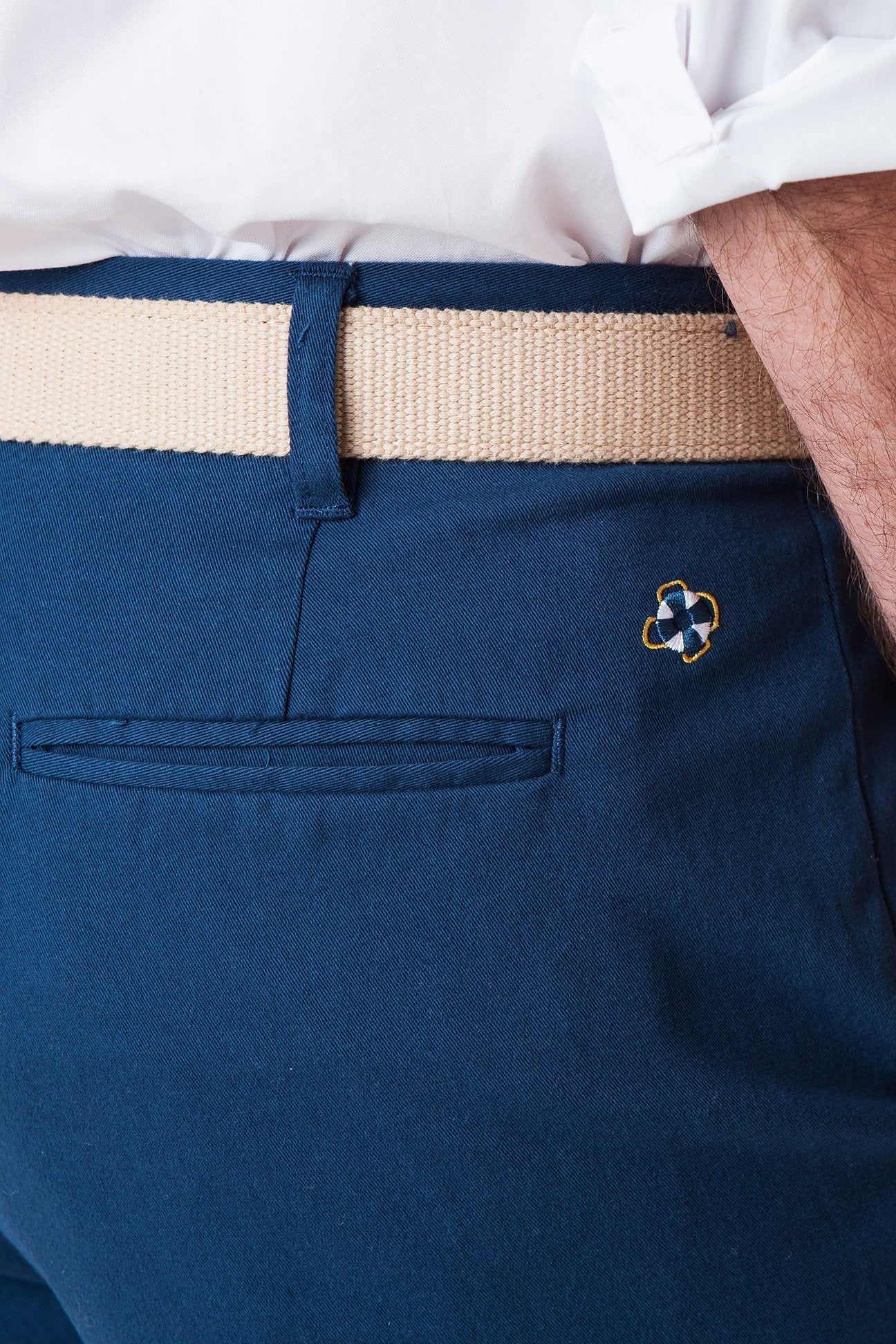Cisco Short Stretch Twill Nantucket Navy Pants - Comfortable Slim Fit Casual Trousers for Men | Perfect for Office, Travel & Everyday Wear