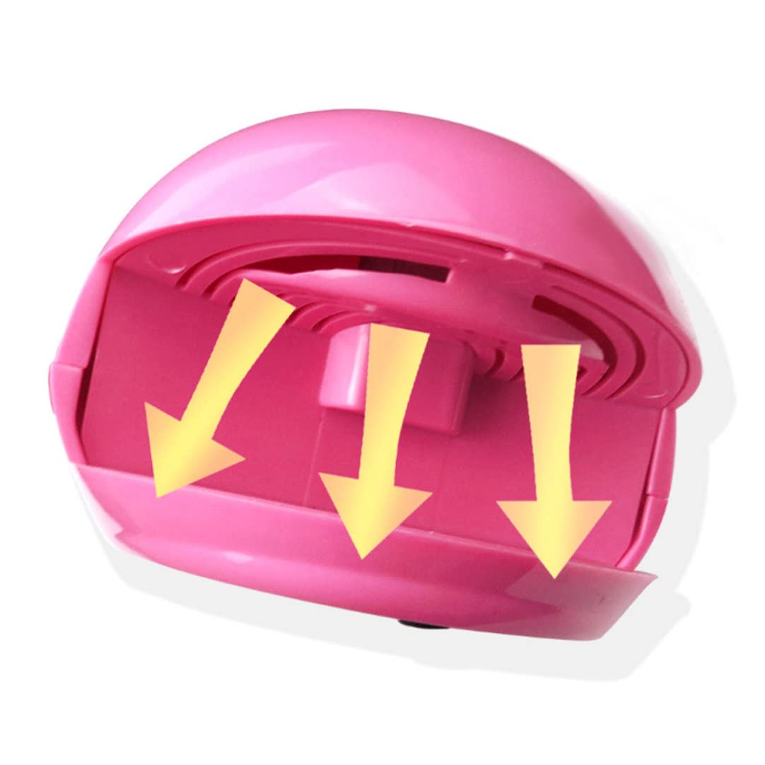Electric Nail Dryer Fan - Fast Cooling Nail Polish Dryer for Manicures, UV Gel & Acrylic Nails | Portable Nail Art Air Dryer Machine (Rose Red) | Perfect for Home, Salon & Travel Nail Care