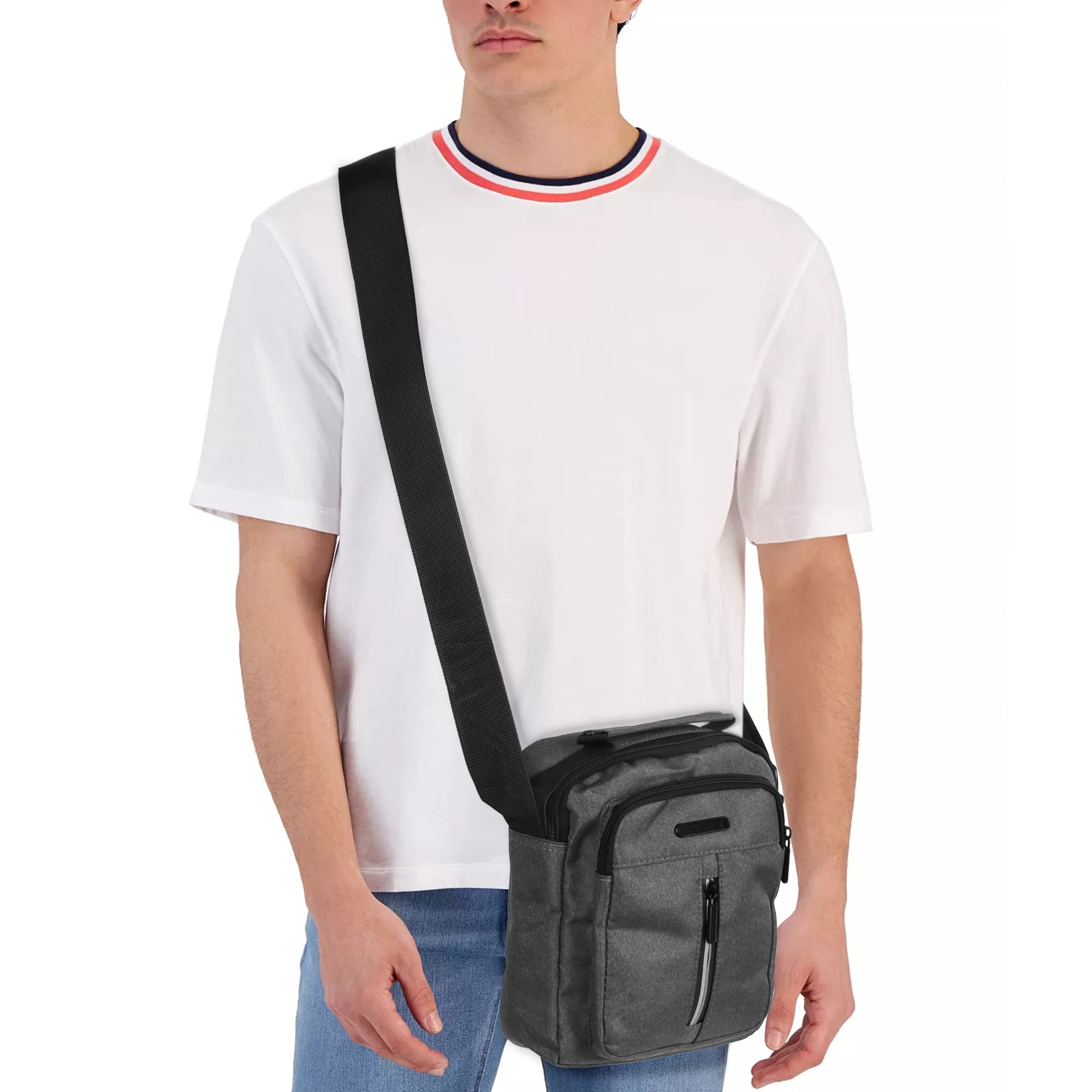 Waterproof Men's Shoulder & Crossbody Messenger Bag - Durable Travel & Business Laptop Bag with Multiple Pockets - Perfect for Commuting, Work & Outdoor Adventures