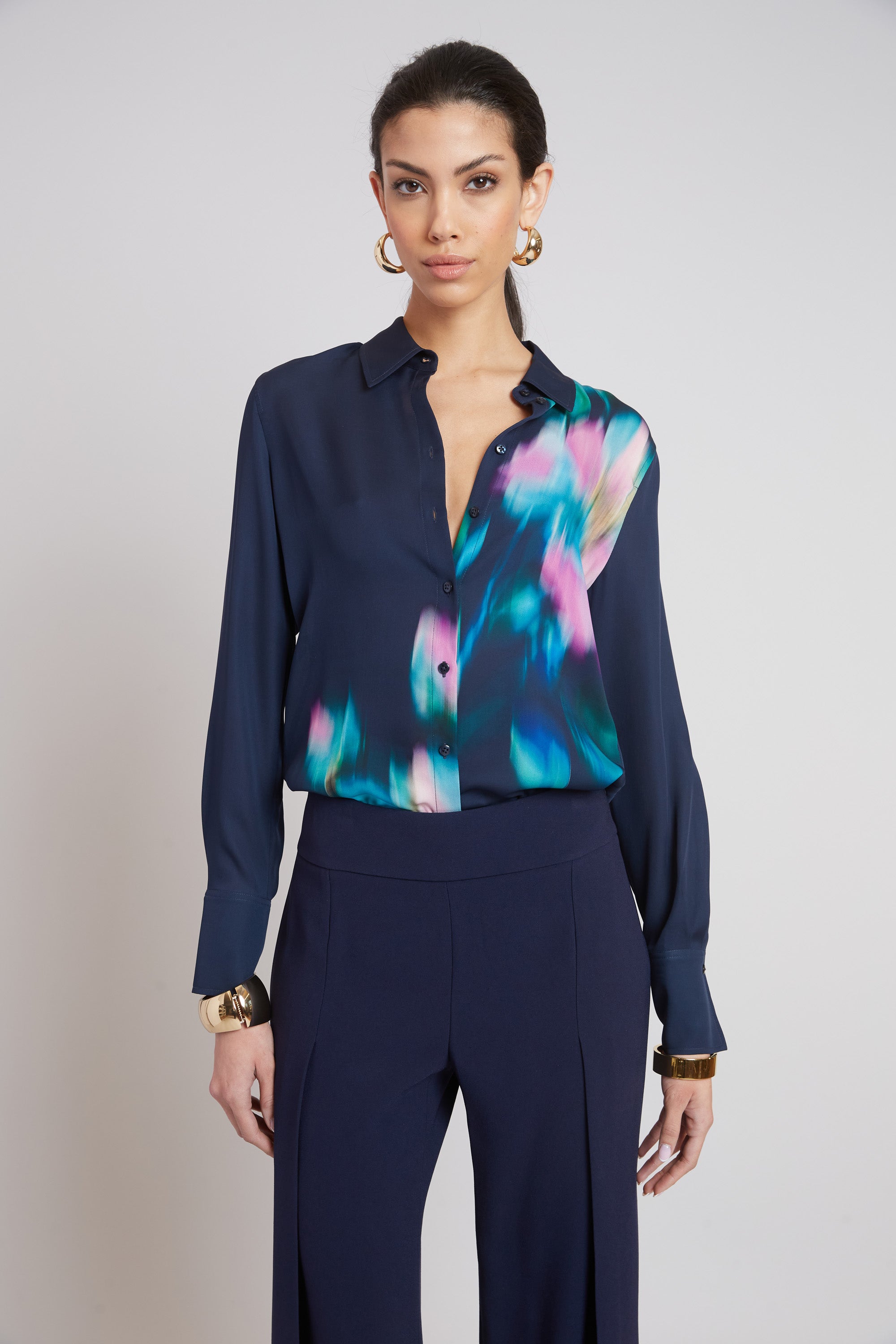 Milano Silk Shirt for Women - Premium Luxury Blouse for Office & Evening Wear | Elegant Business & Party Attire