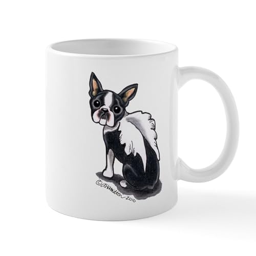 White - Boston Terrier Angel Mug