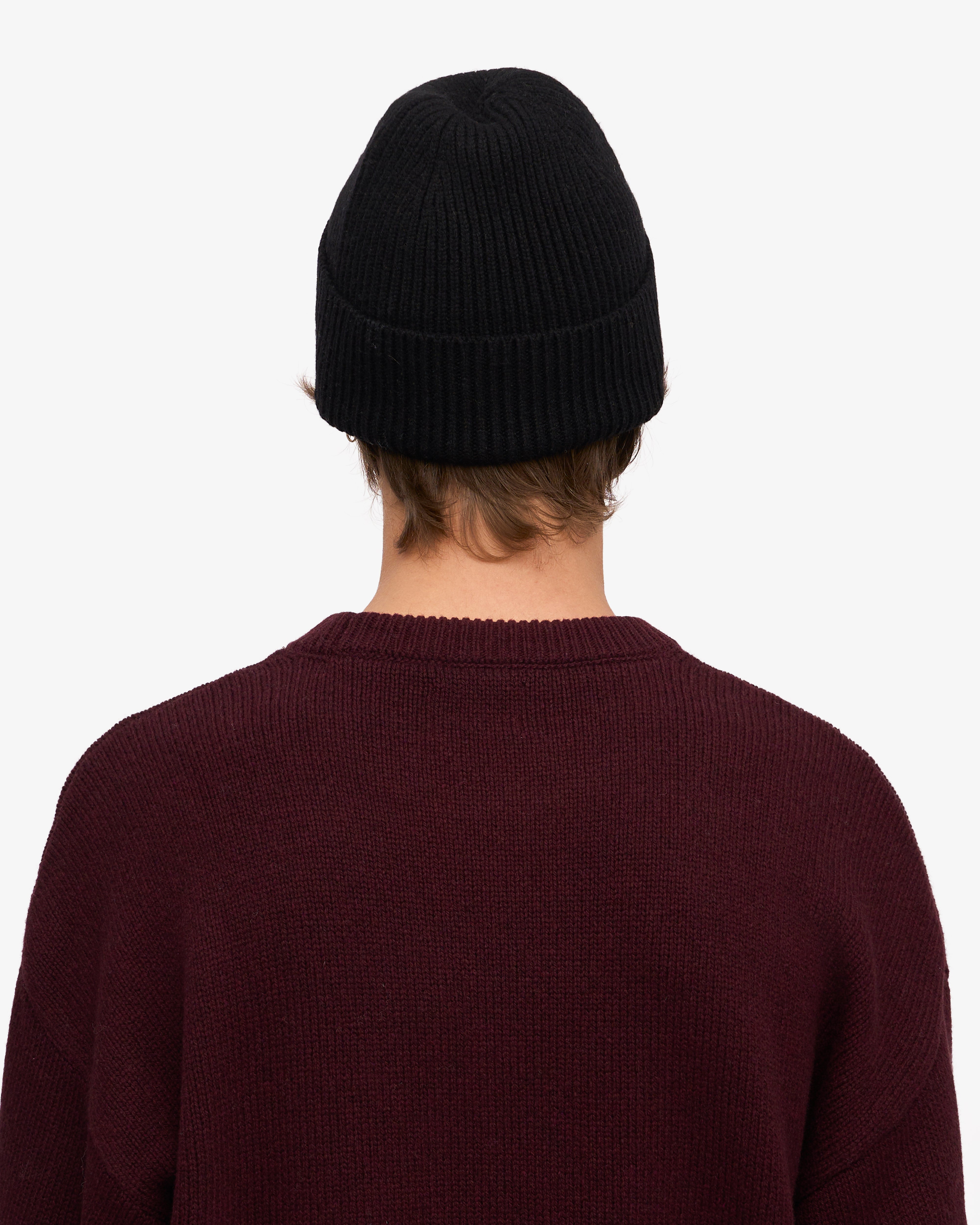 Premium Merino Wool Beanie for Men & Women - Ultra Soft Warm Winter Hat - Deep Black - Perfect for Skiing, Hiking & Outdoor Activities
