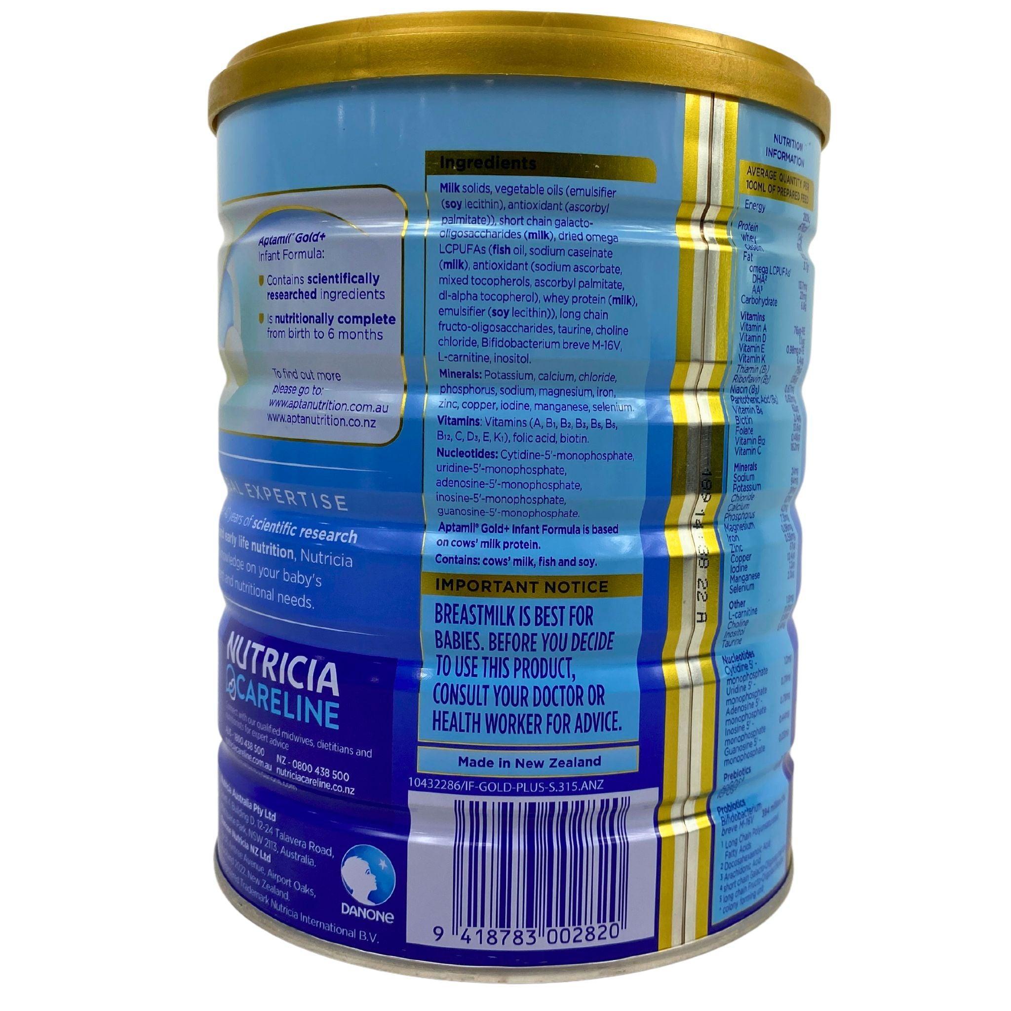 Aptamil Gold+ Premium Infant Formula for Babies 0-6 Months - 24 Pack | Nutrient-Rich Milk Powder for Newborns & Infants | Ideal for Daycare, Travel & On-the-Go Feeding