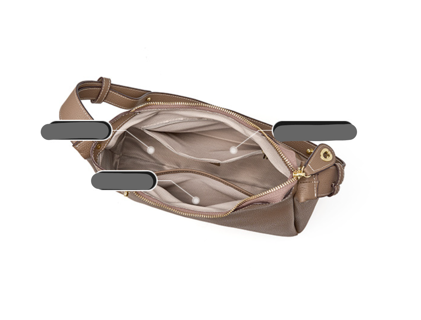 Genuine Leather Crossbody Shoulder Bag for Women - Stylish Tote & Underarm Purse for Work, Travel & Everyday Use